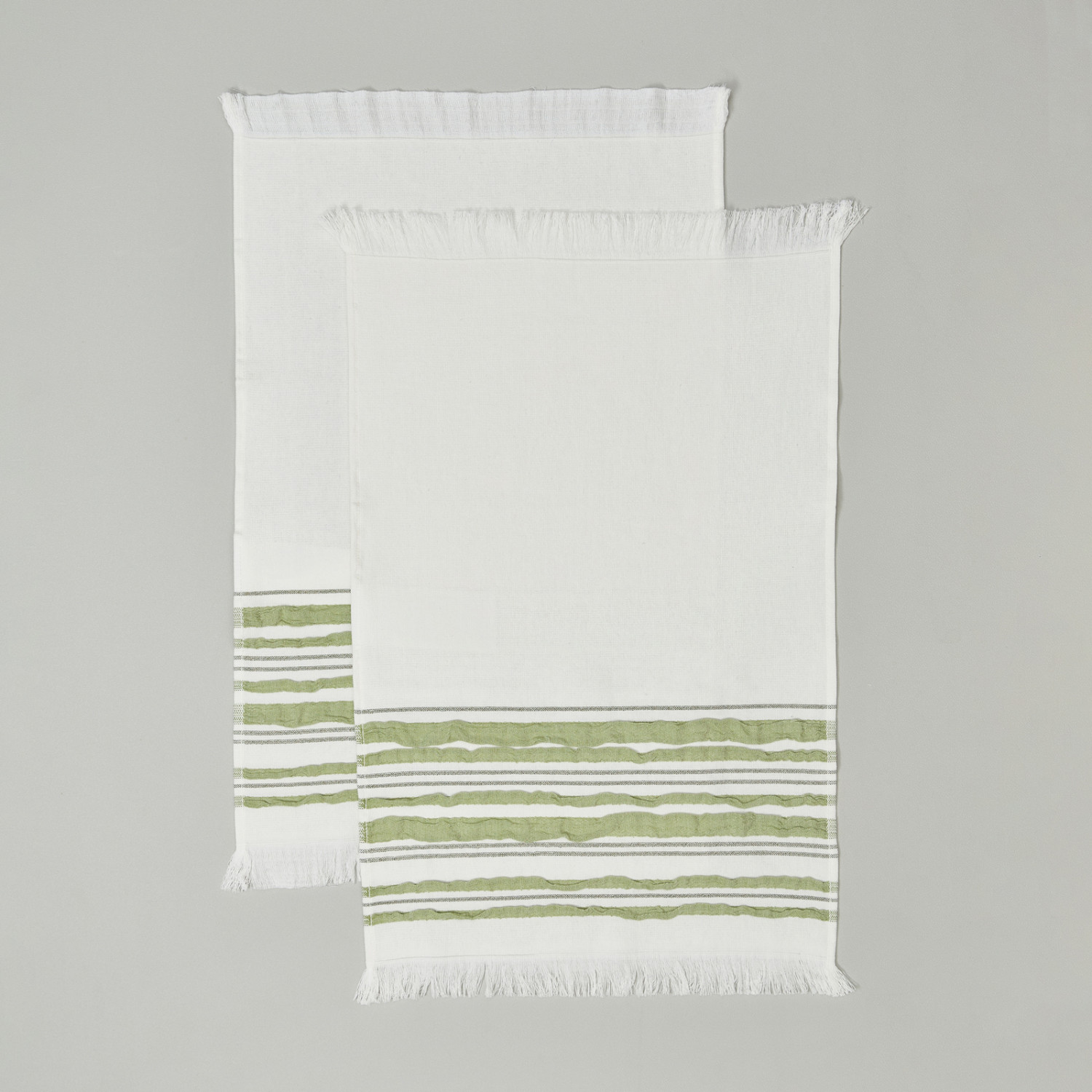 Комплект махровых полотенец Илария/Ilaria, зеленый - фото № 3