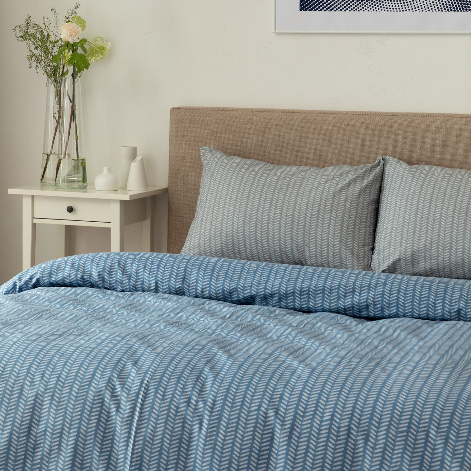 Постельное белье Gustavo, голубое - фото № 6