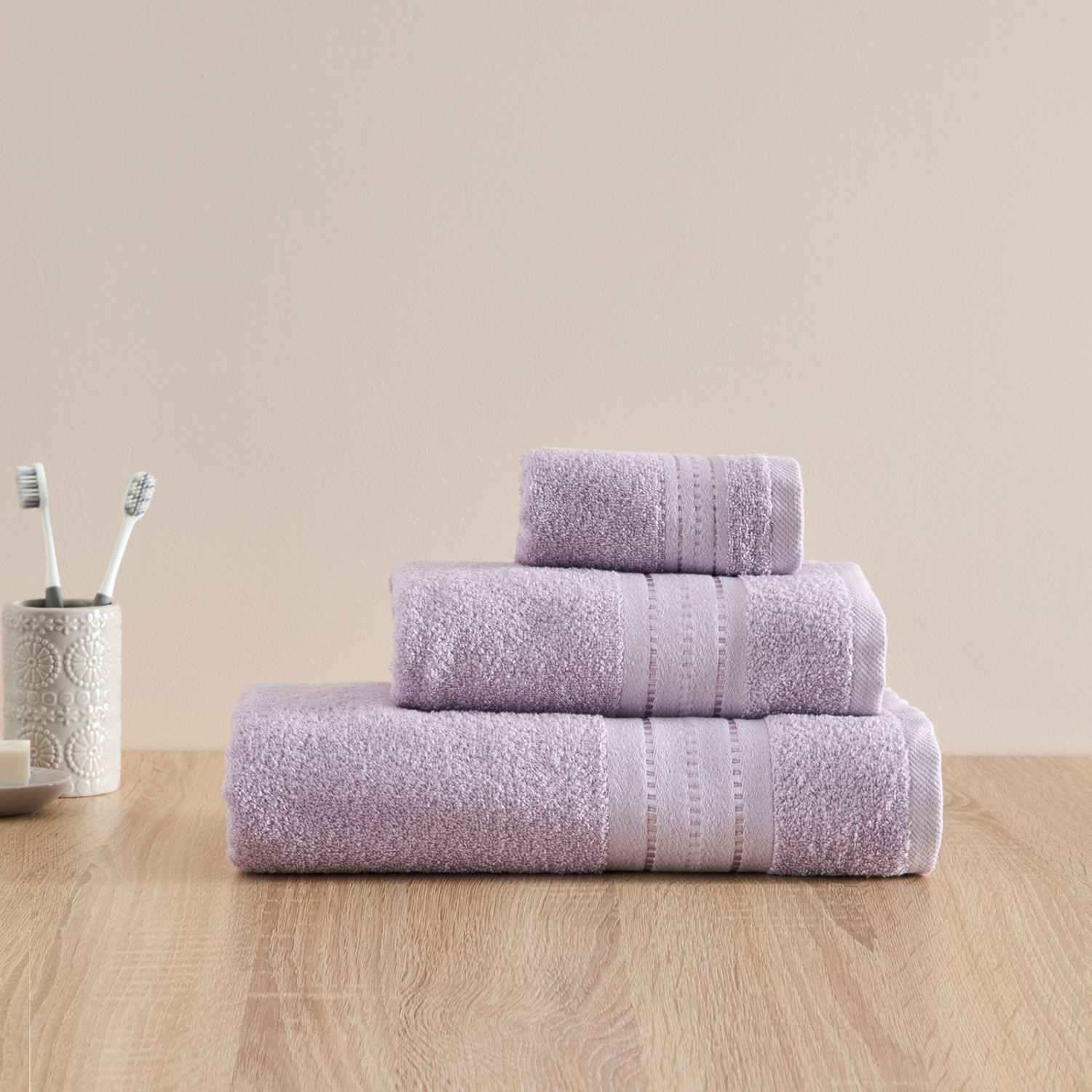 Полотенце махровое Basena, фиалка - фото № 8