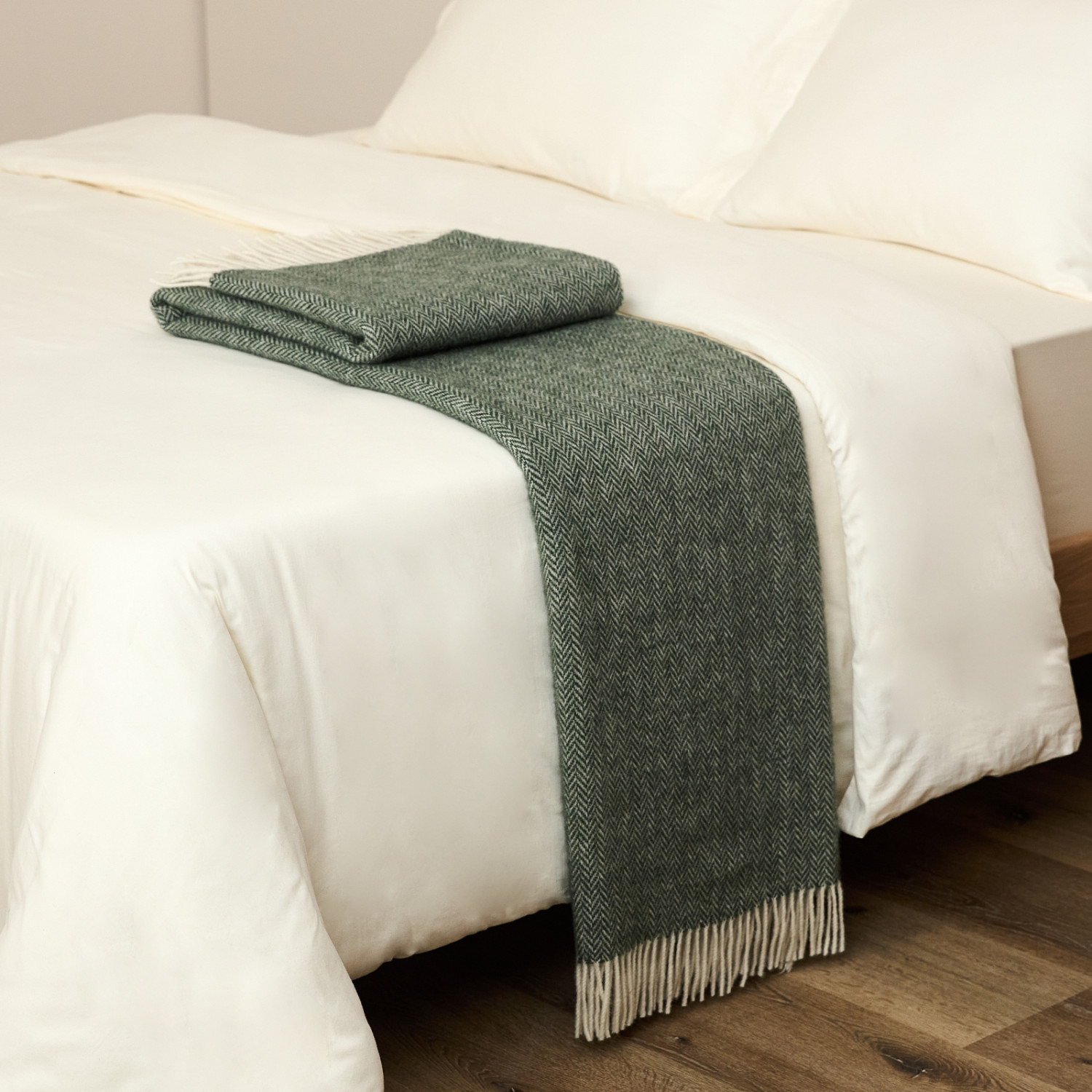 Плед Treccia, зеленый - фото № 2