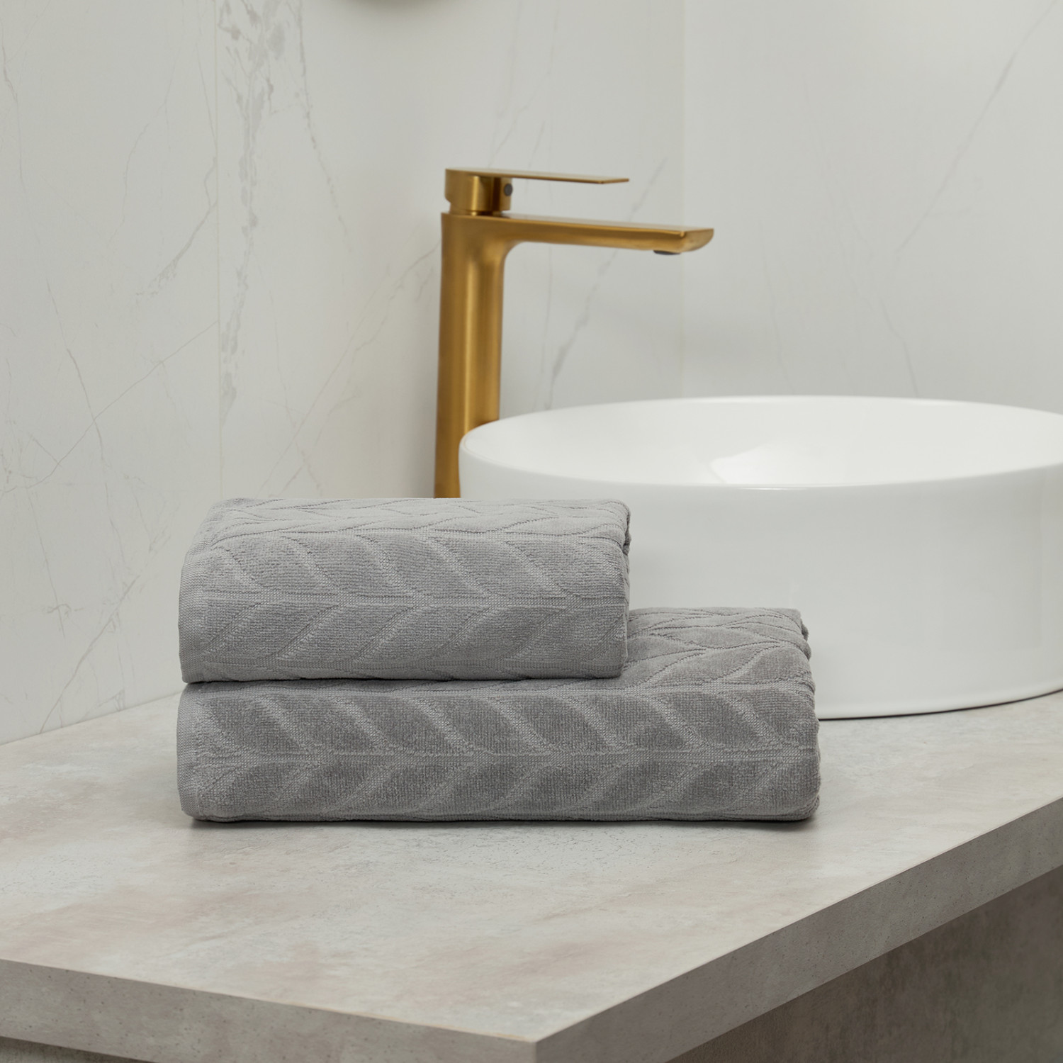 Полотенце махровое Дионисий/Dionisio, серое - фото № 6