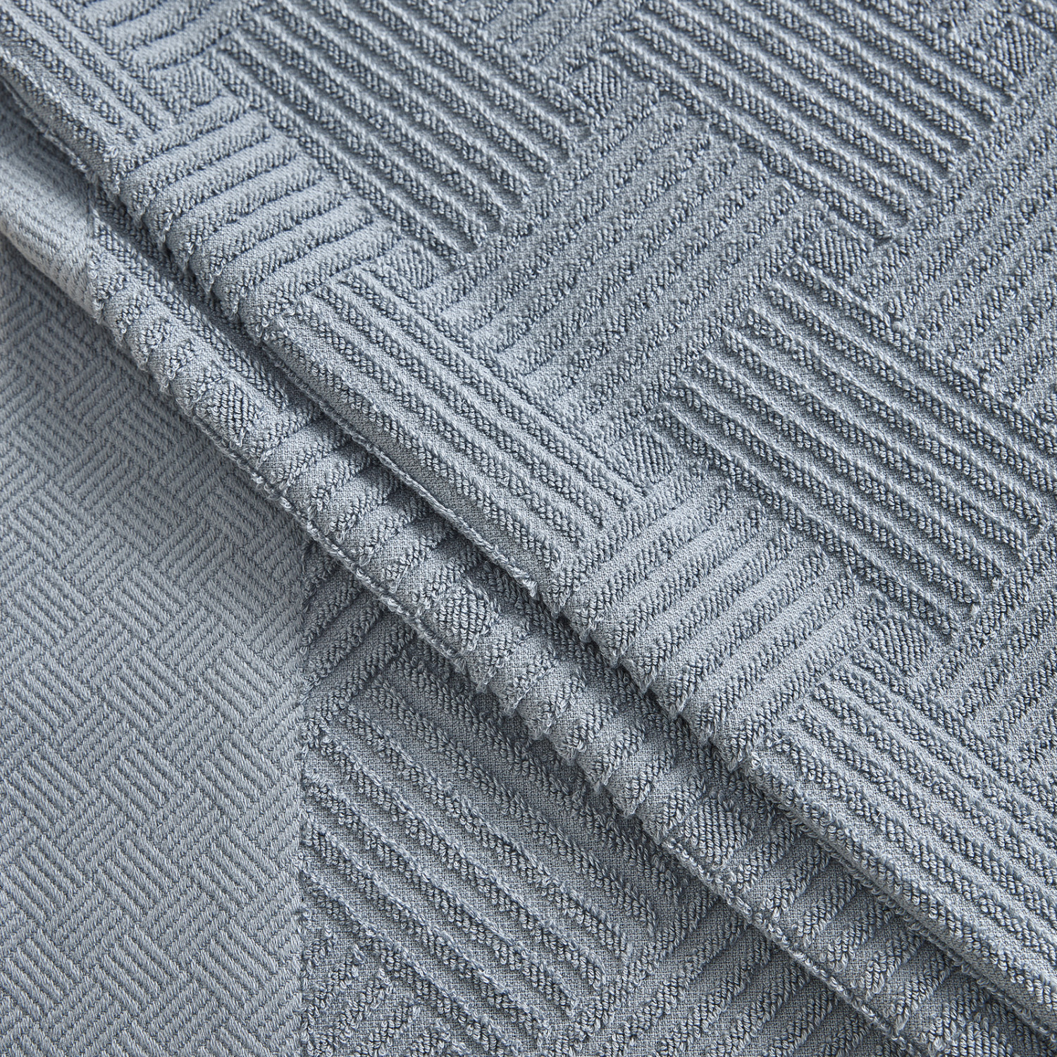 Полотенце махровое Зигзаг/Zigzag, синее - фото № 5