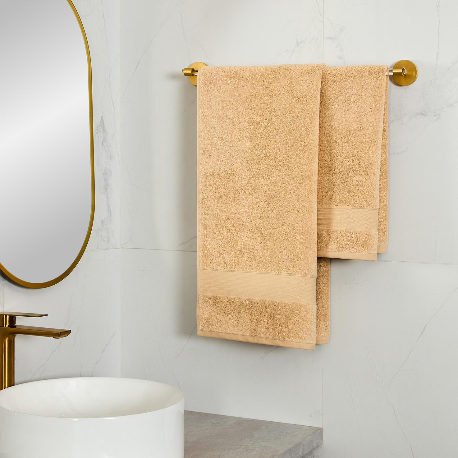 Полотенце махровое Лорд/Lordy, карамель - фото № 6