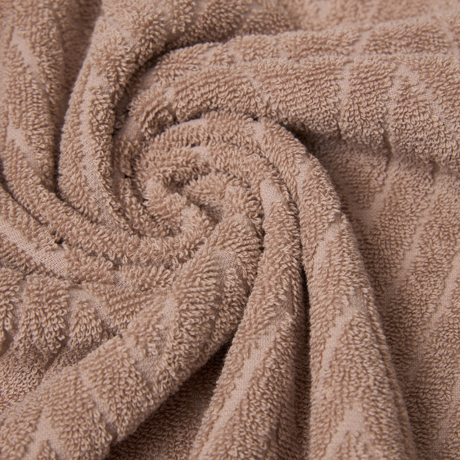 Полотенце махровое Зигзаг/Zigzag, серо-бежевое - фото № 2