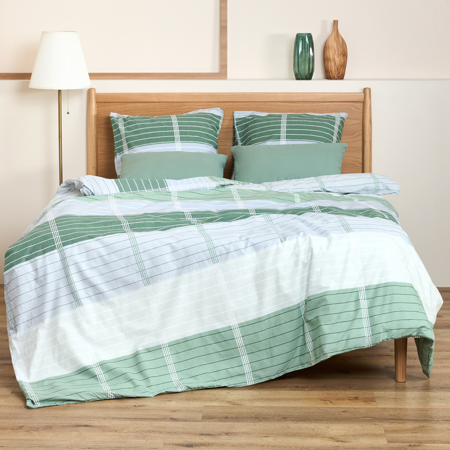 Постельное белье Merino, зеленое - фото № 5