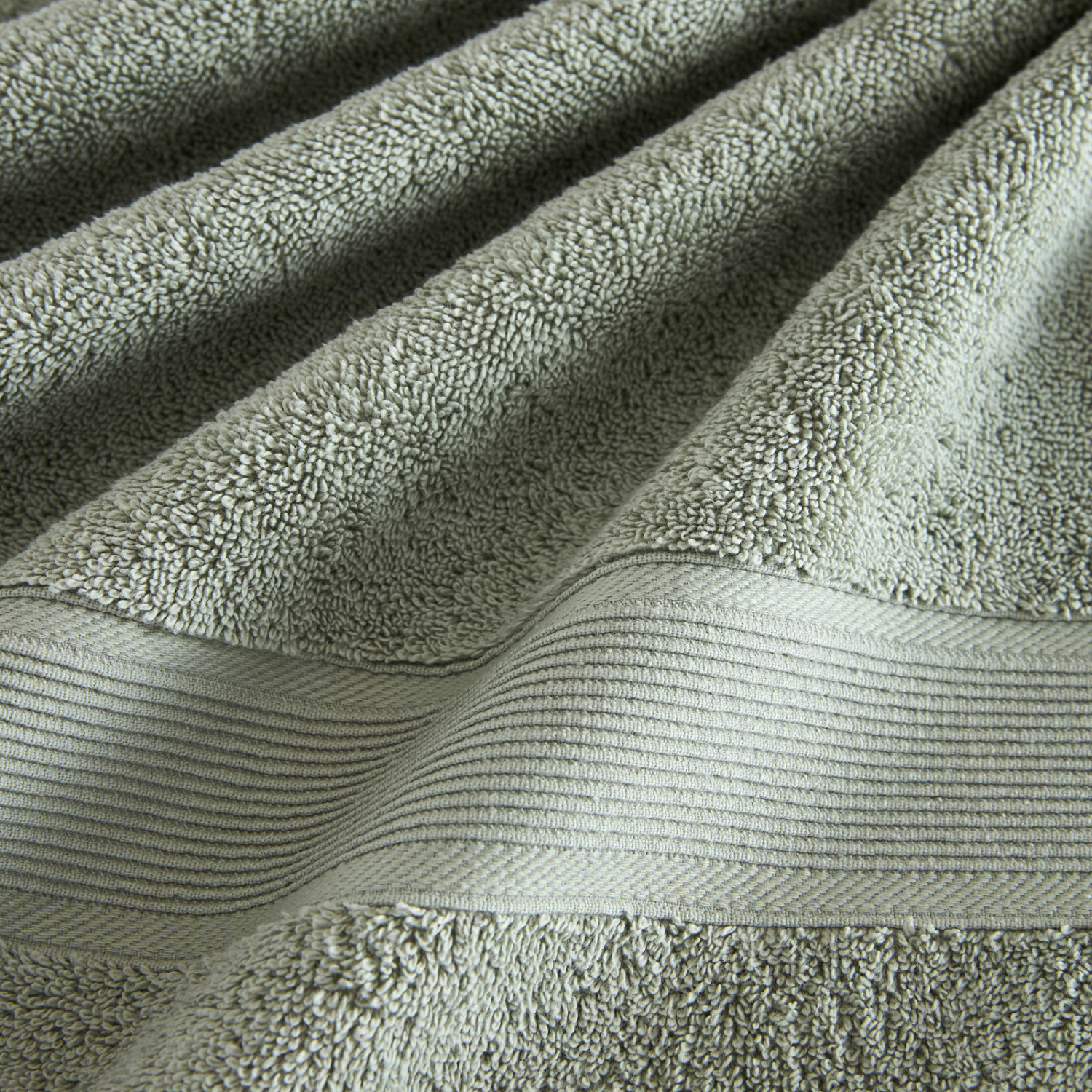 Полотенце махровое Классический/Classico, зеленое - фото № 4