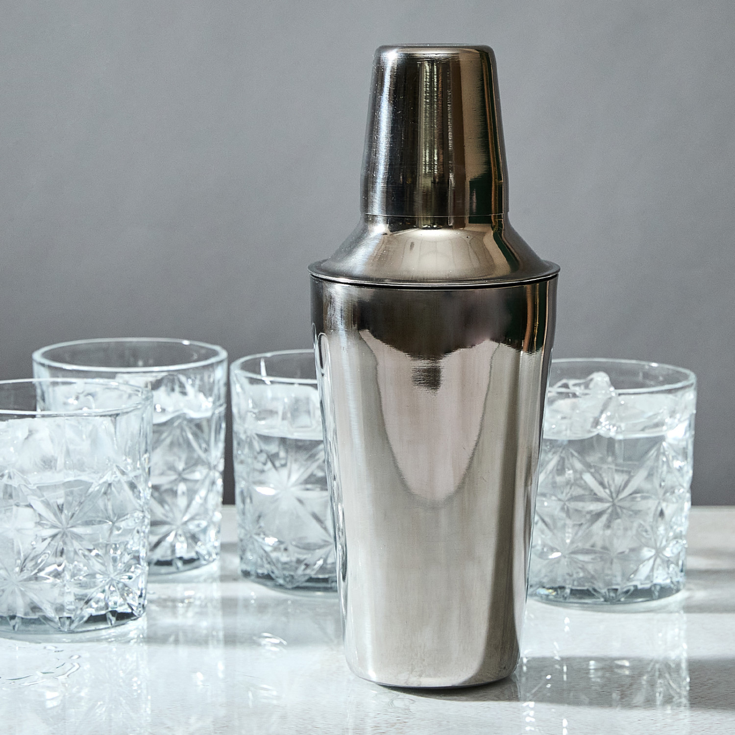 Шейкер коктейльный Tempesta, серебро