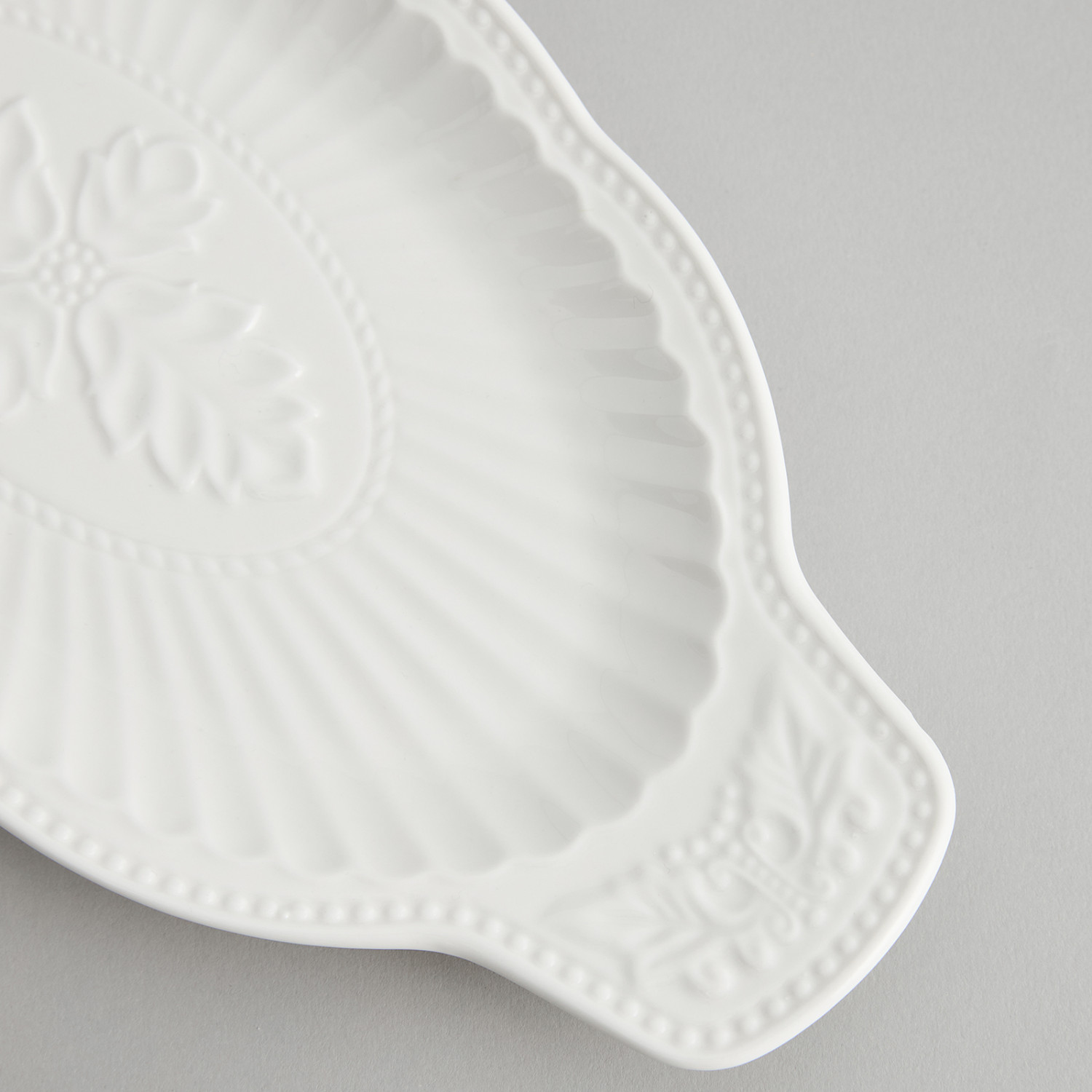 Блюдо Белое тиснение/Emboss White - фото № 3