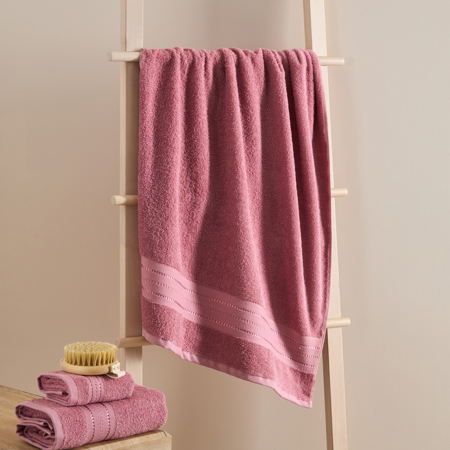 Полотенце махровое Basena, пыльная роза