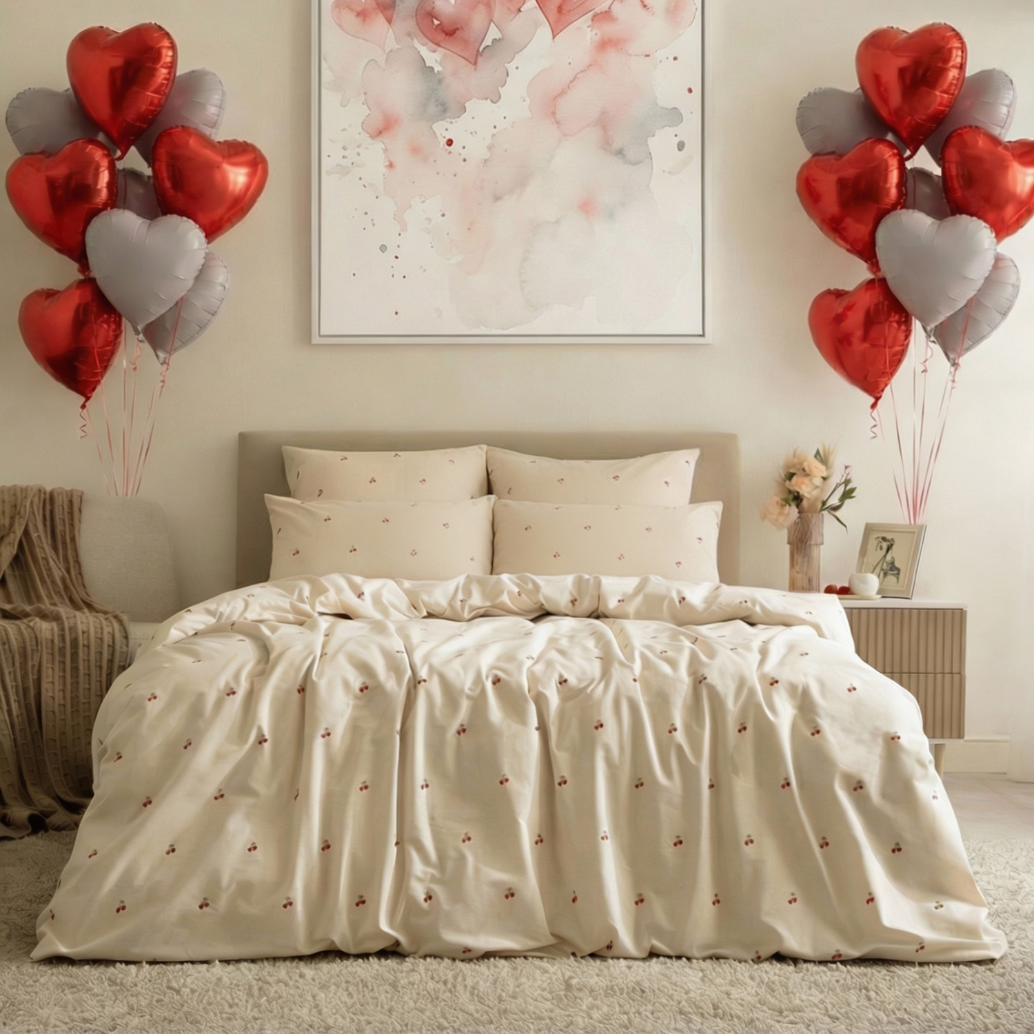 Постельное белье Вишневое сердце/Cherry heart - фото № 14