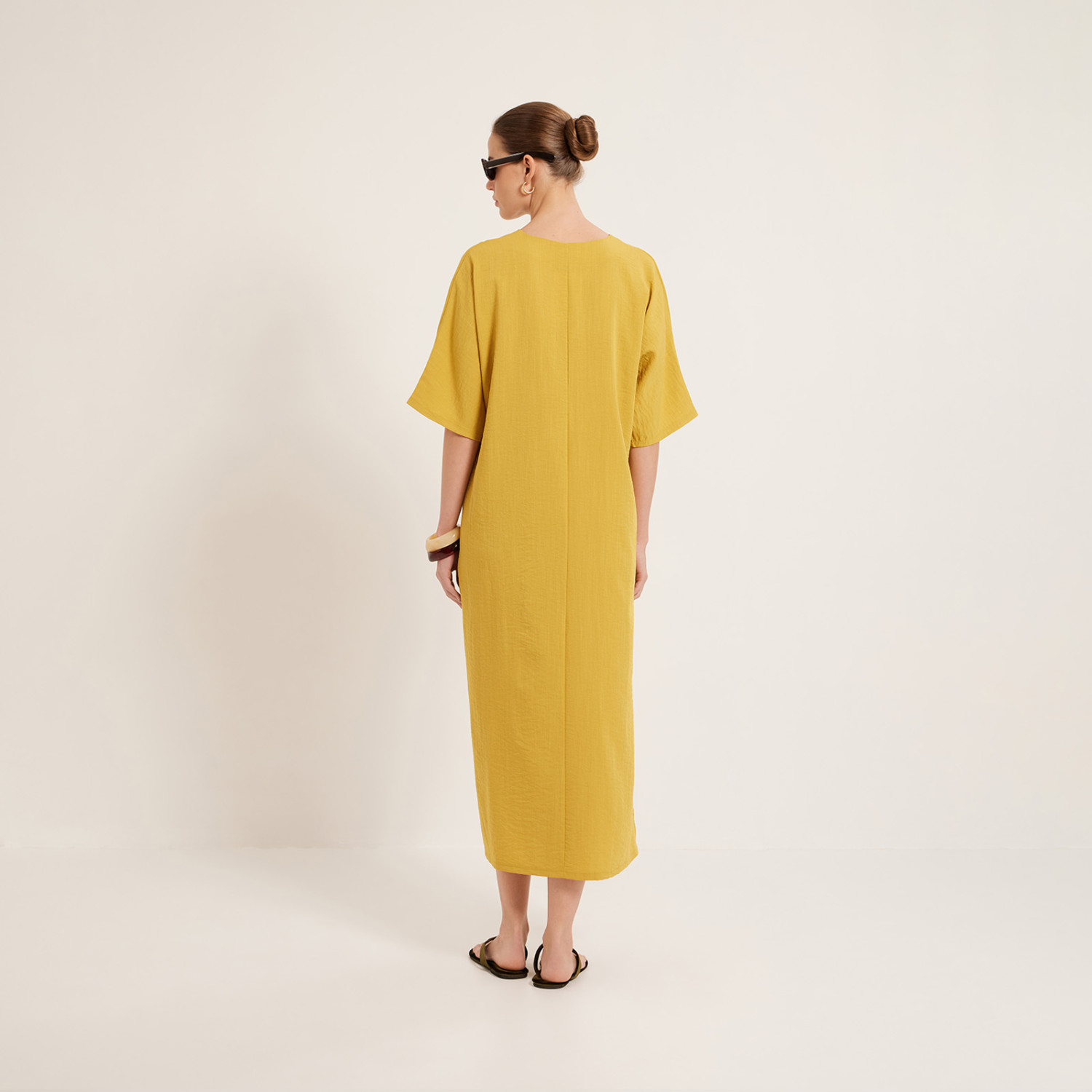 Платье Вдохновение/Respiro, горчица - фото № 4