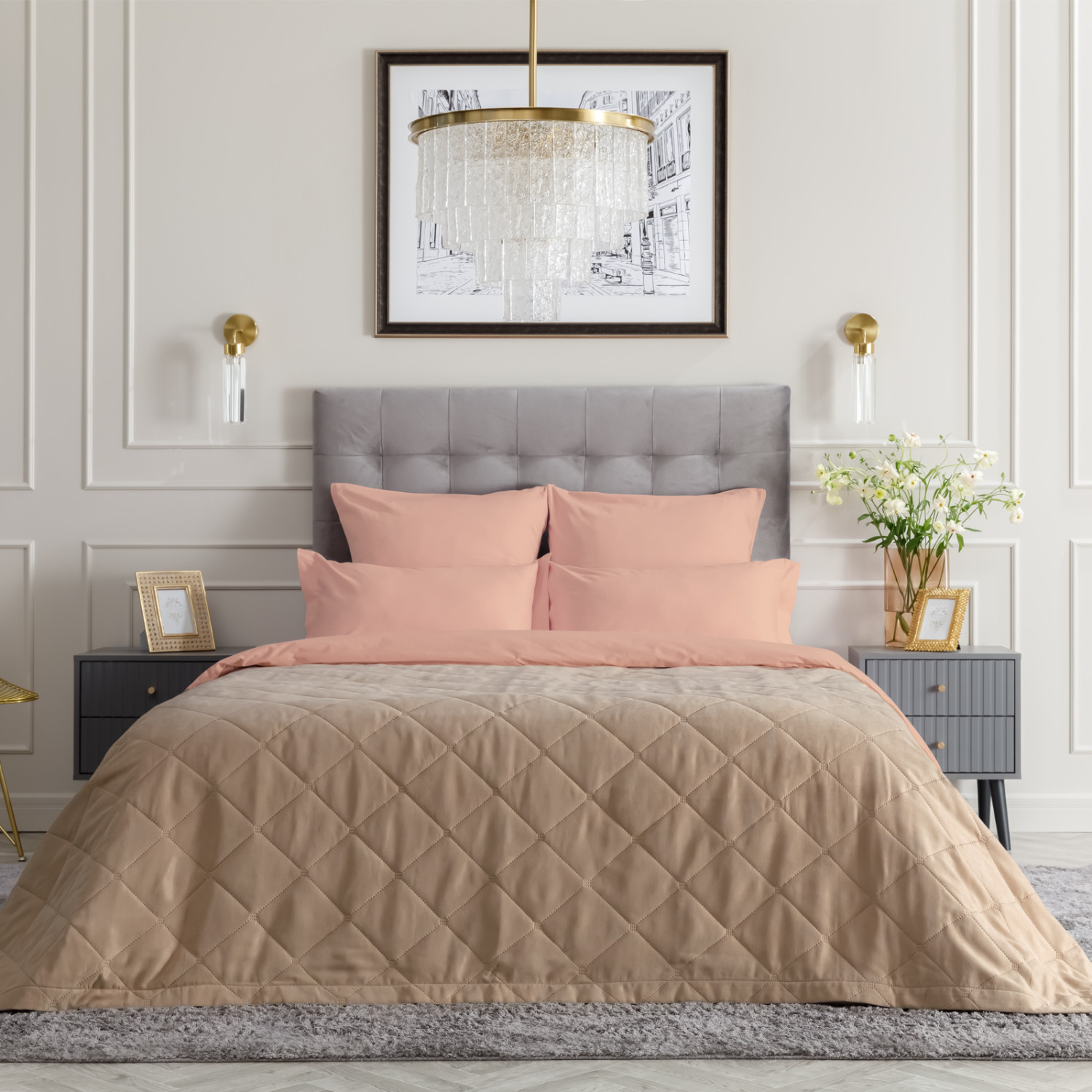 Покрывало Losanga, бежевое - фото № 2