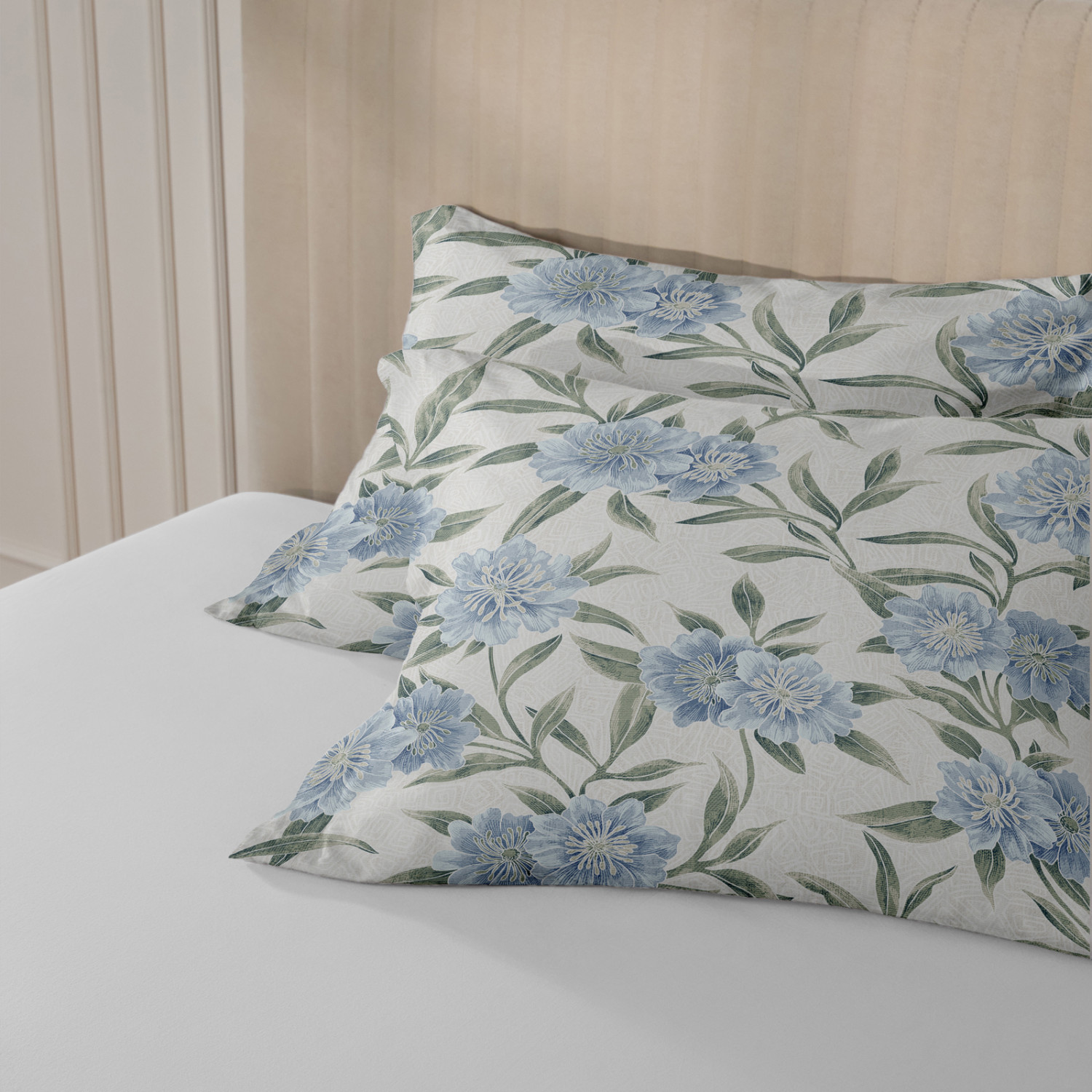 Комплект наволочек Эстелла (голубой) с ушками