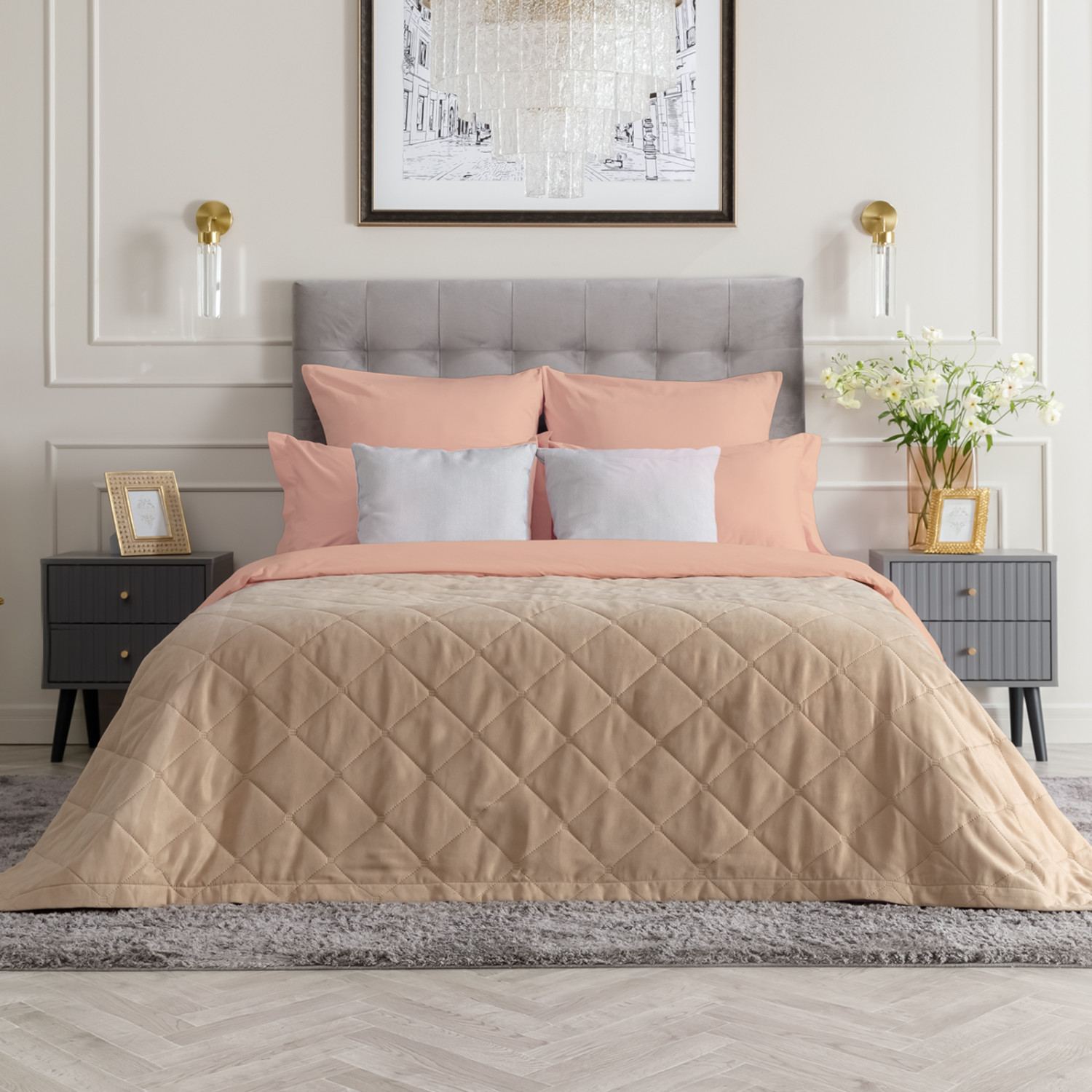 Покрывало Losanga, бежевое - фото № 8