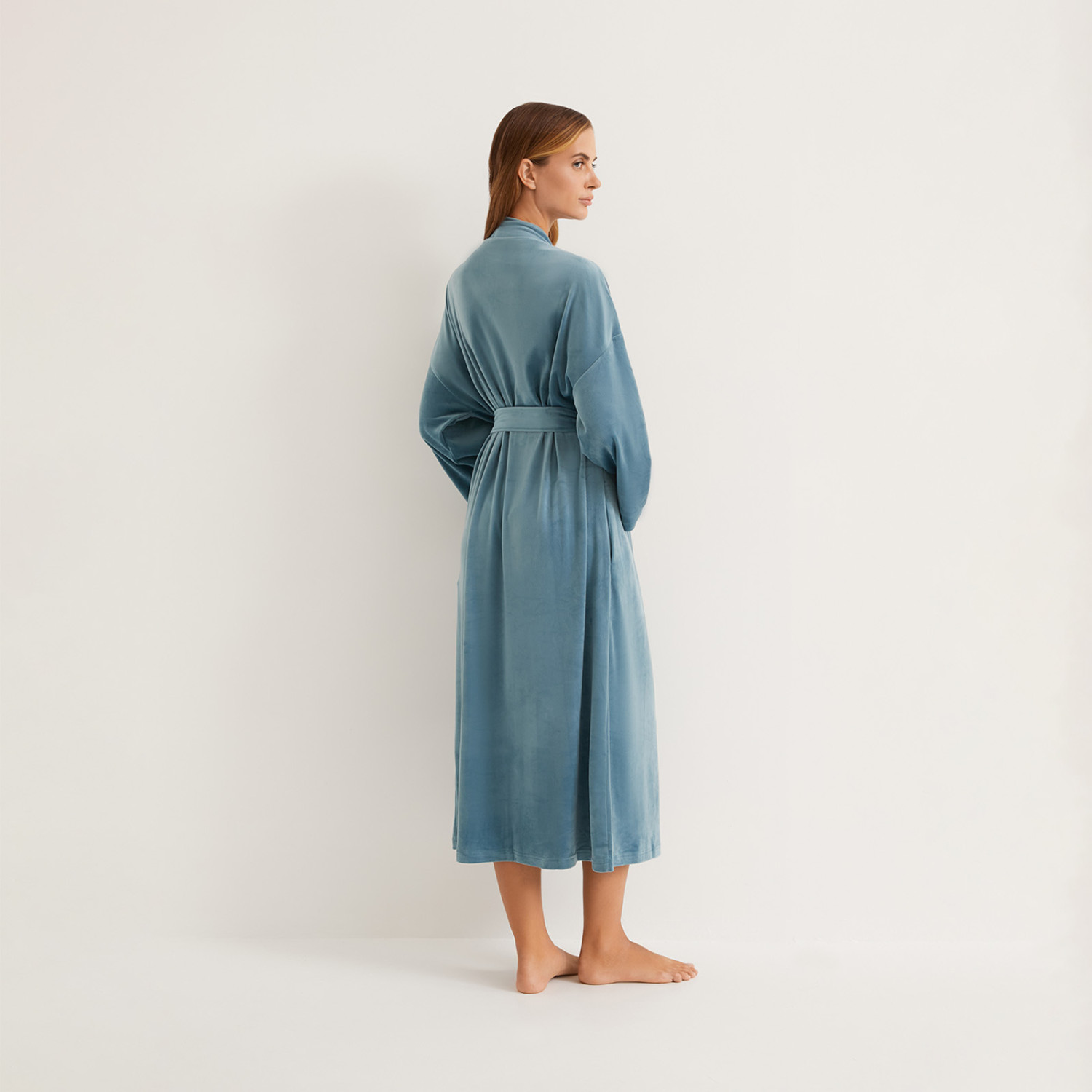 Халат Роскошь/Lusso, голубой - фото № 6