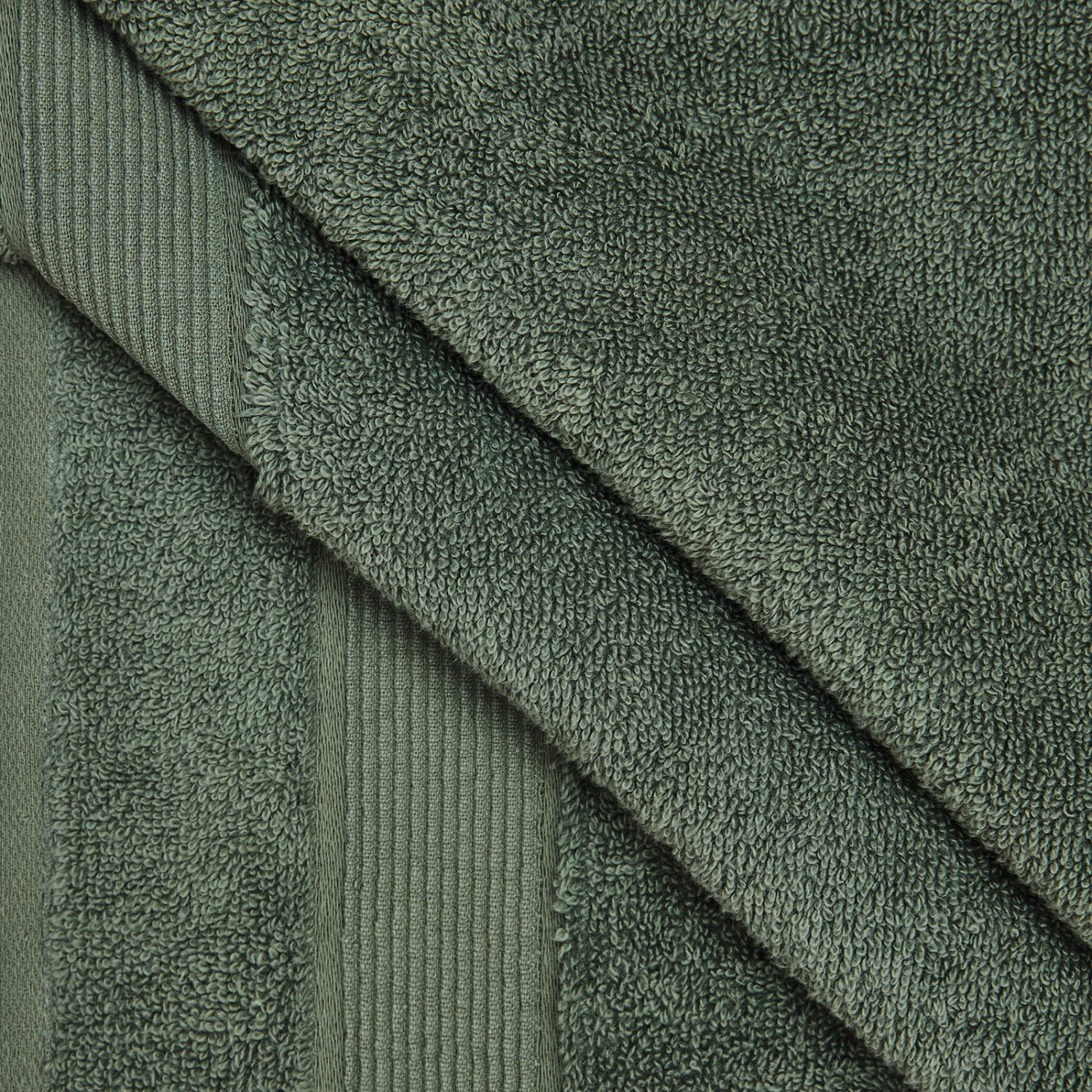 Полотенце махровое Nell, зеленое - фото № 4