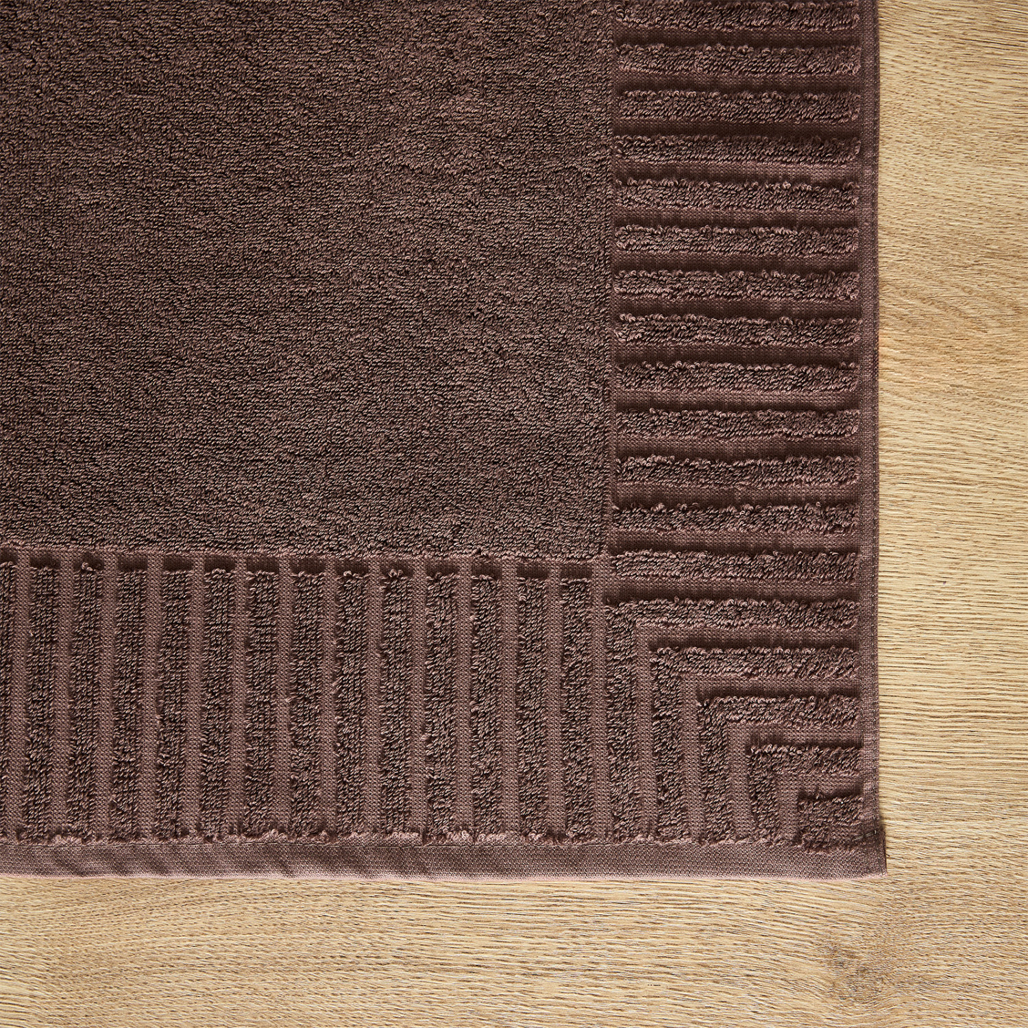 Полотенце махровое Nervato для ног, коричневое - фото № 2