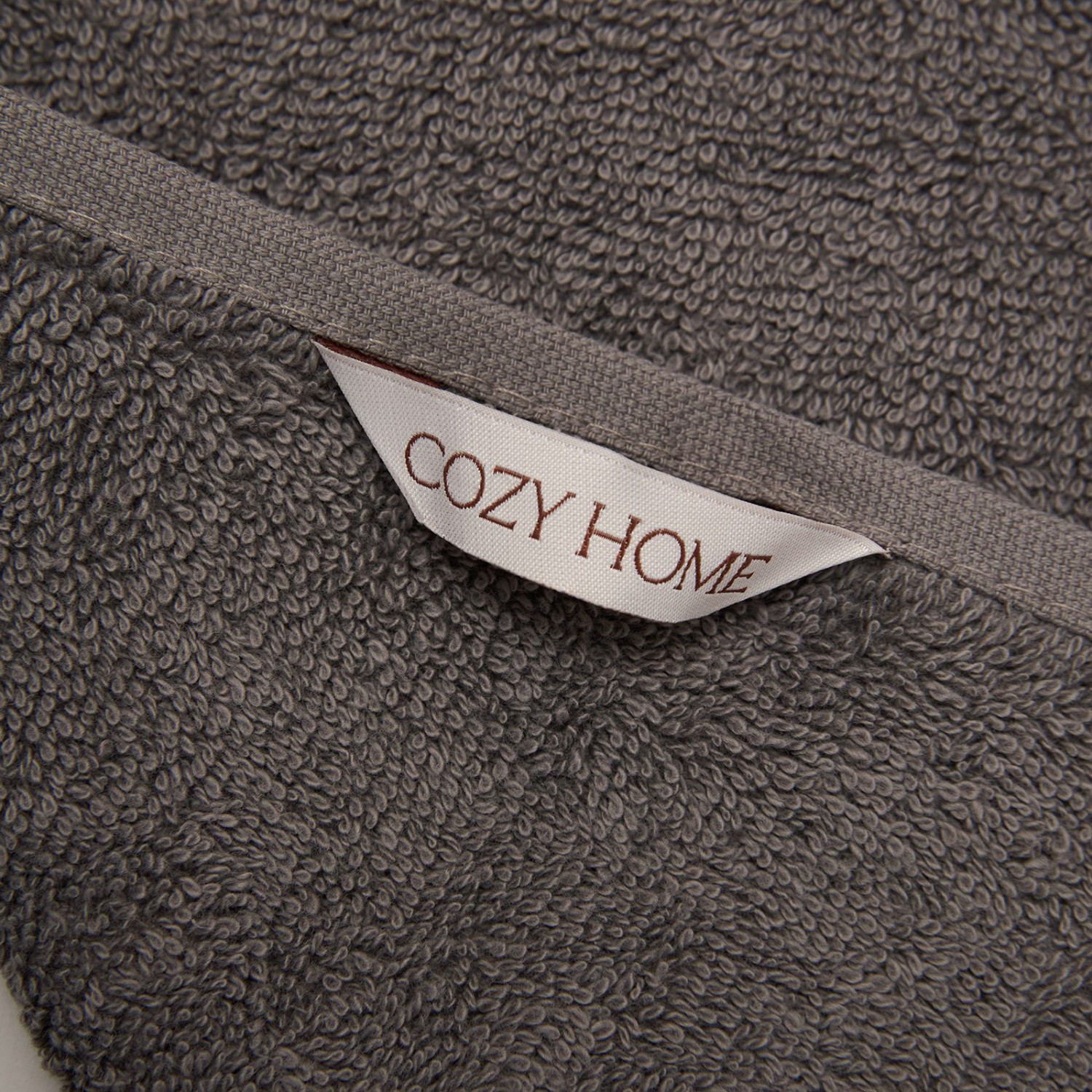 Полотенце махровое Tesoro, серое - фото № 4