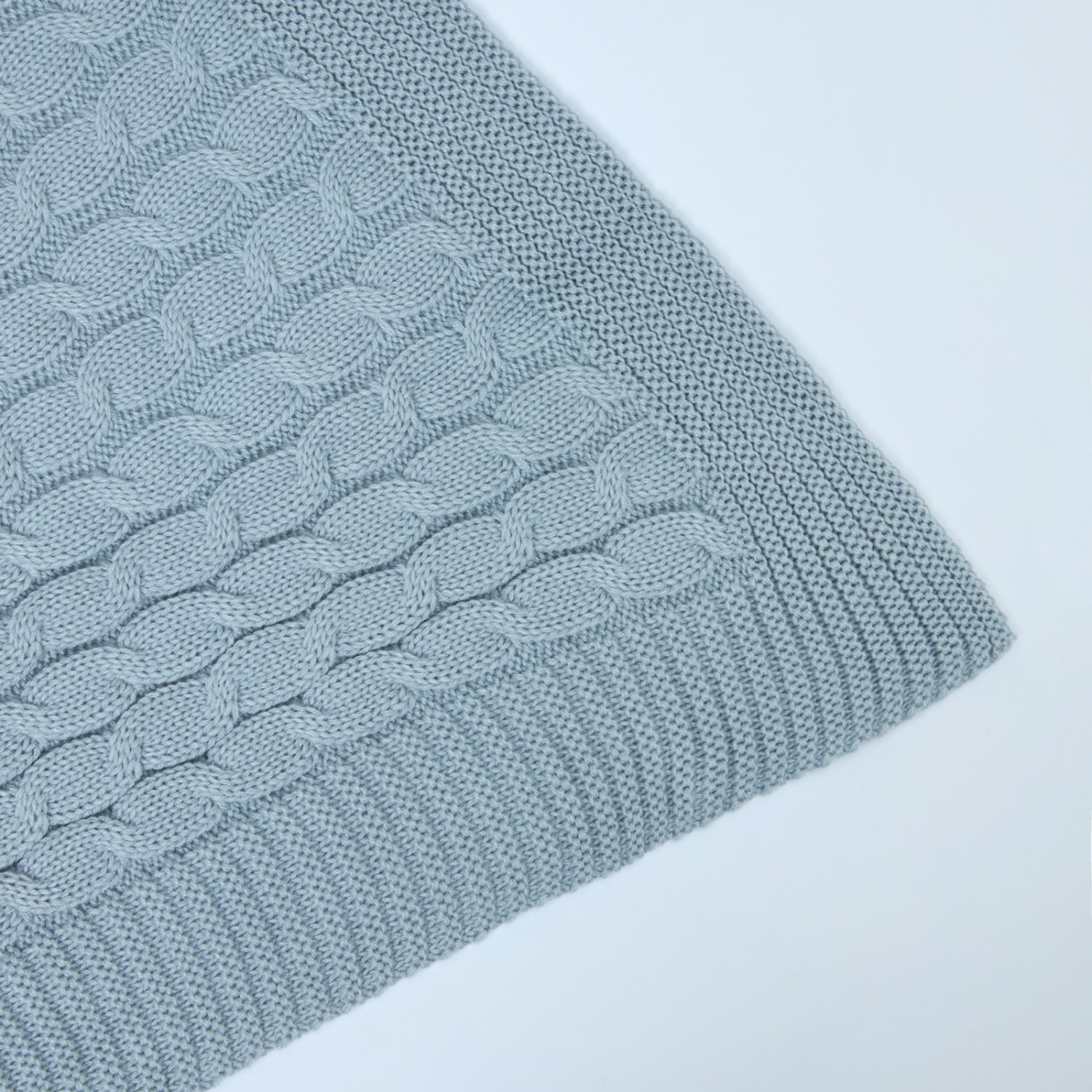 Плед Виллена/Villena, серо-голубой - фото № 5