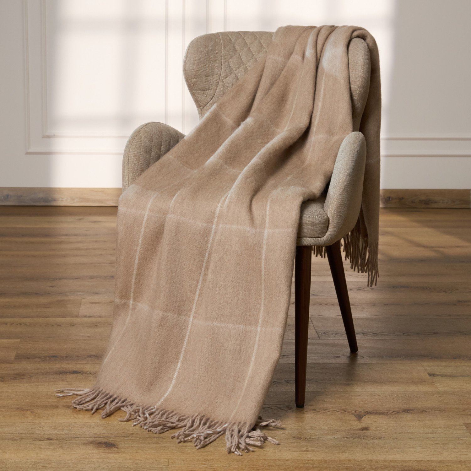 Плед Лицони/Liconi, коричневый