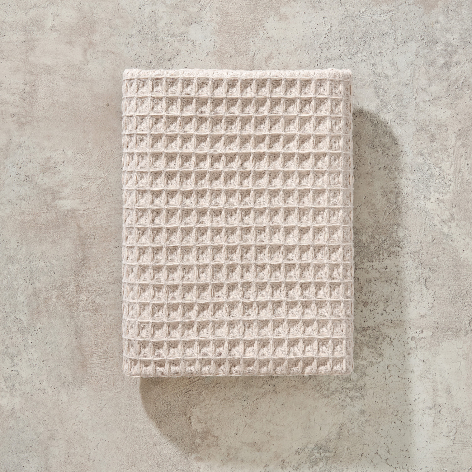 Полотенце вафельное Lorgo, бежевое - фото № 4