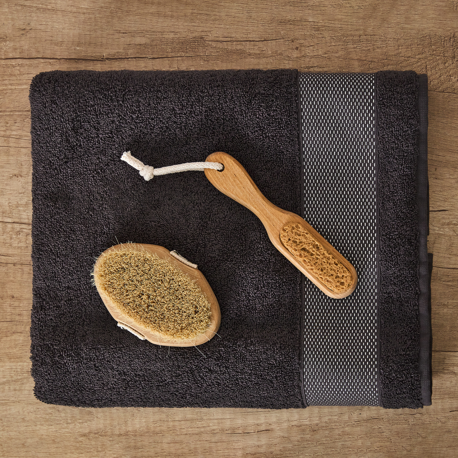 Полотенце махровое Dalia, коричневое - фото № 6