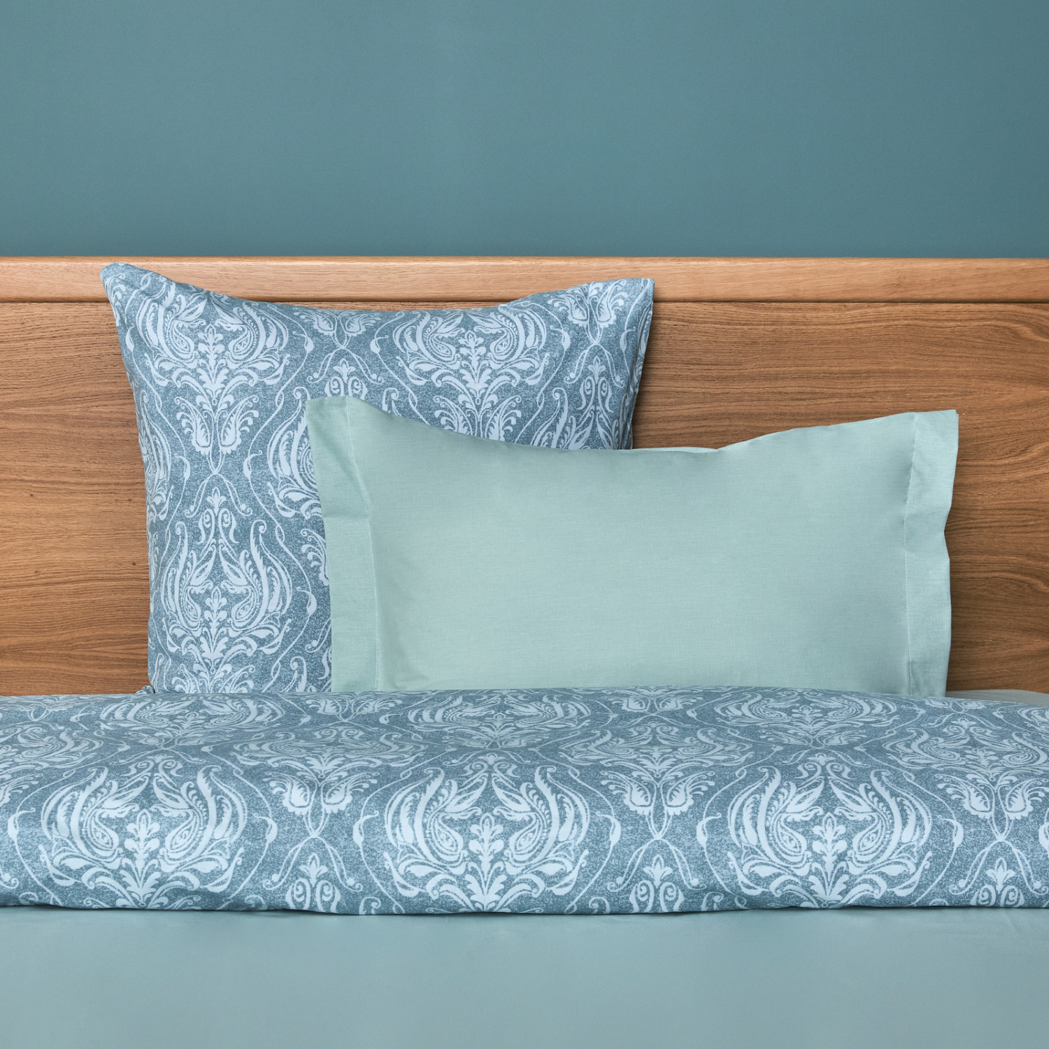 Постельное белье Damasco, голубое - фото № 9