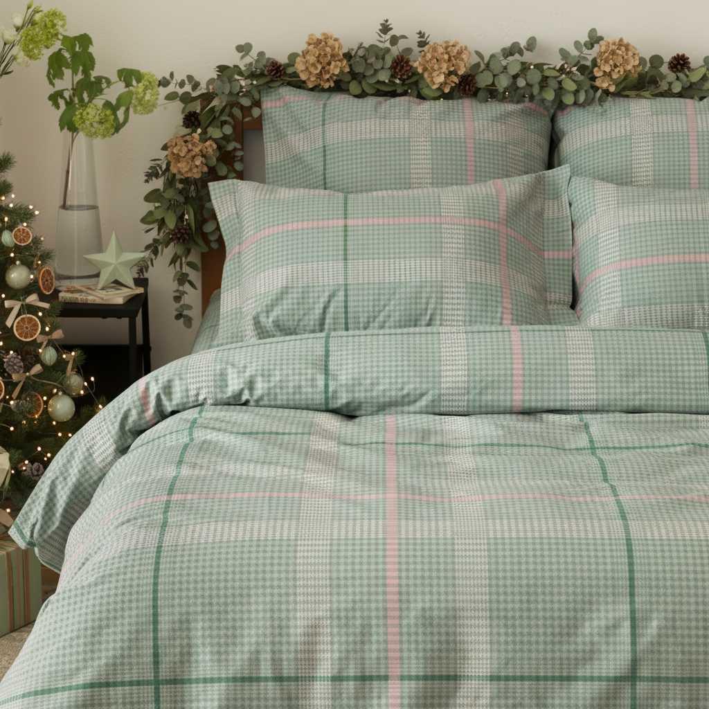 Постельное белье Bonmarito, зеленое - фото № 14