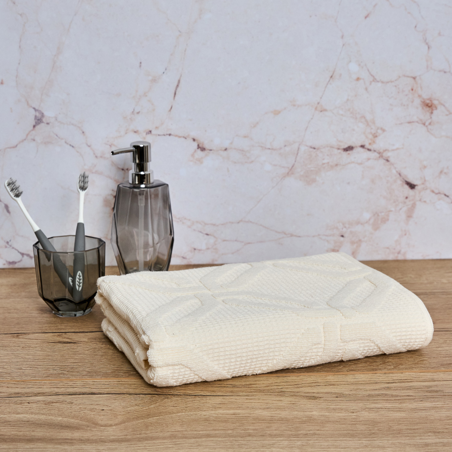 Полотенце махровое Daniela, молочное - фото № 2