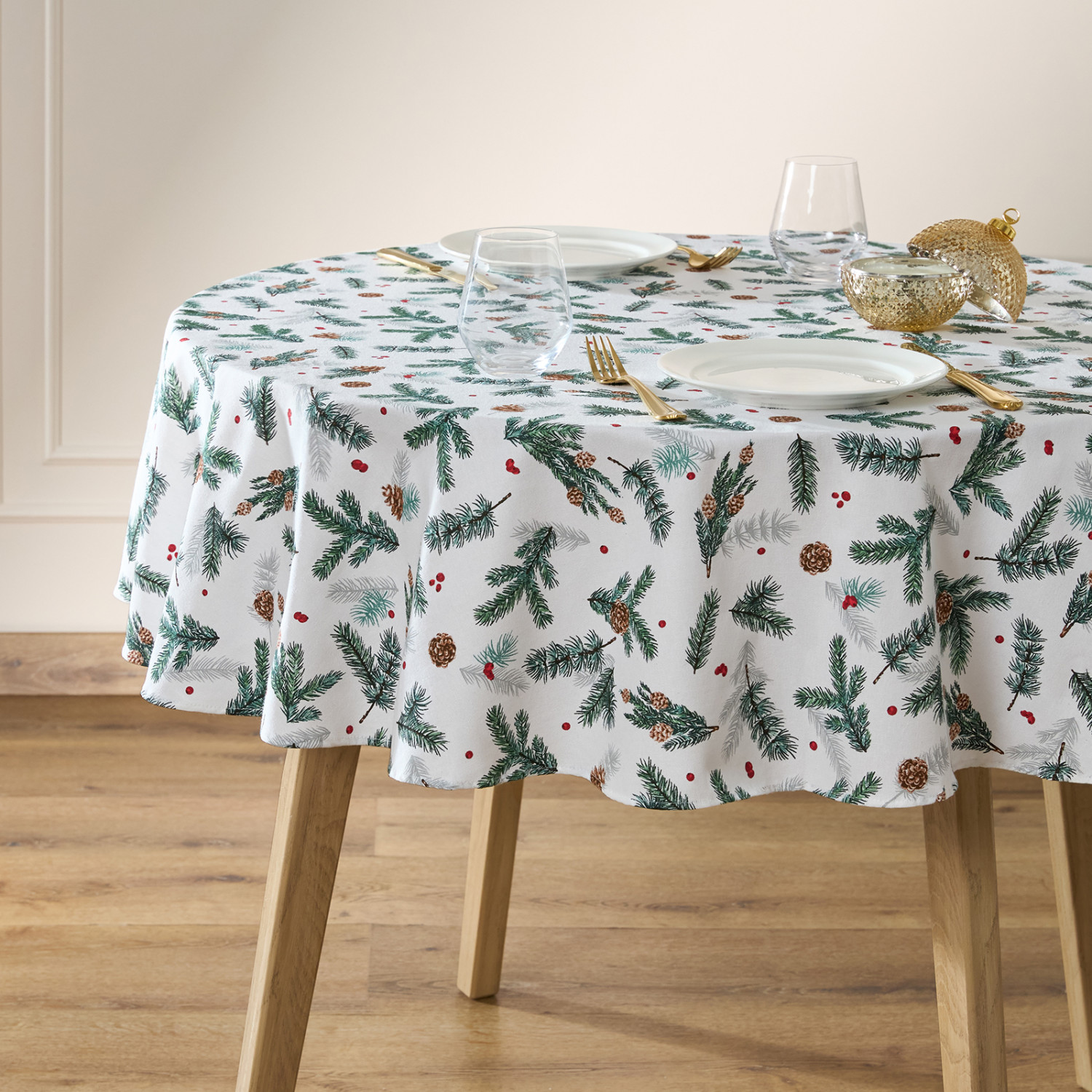 Скатерть круглая Елка/Christmas tree - фото № 2