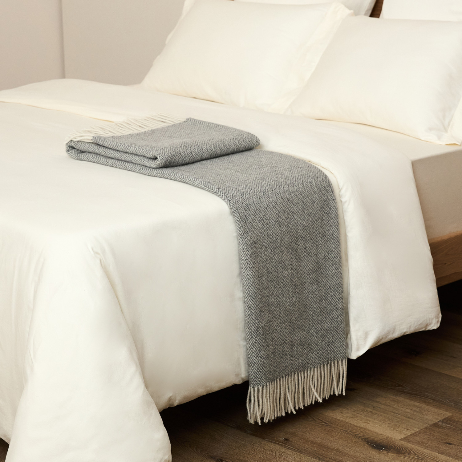 Плед Treccia, серый - фото № 2