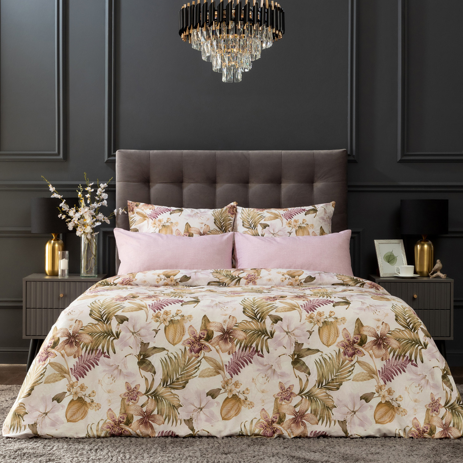 Постельное белье Perfezione, розовое - фото № 5