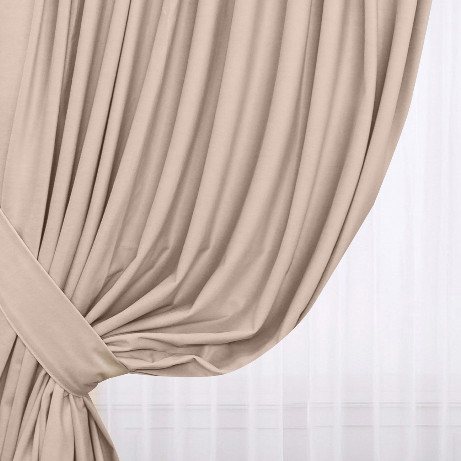 Штора Vellut, бежевая