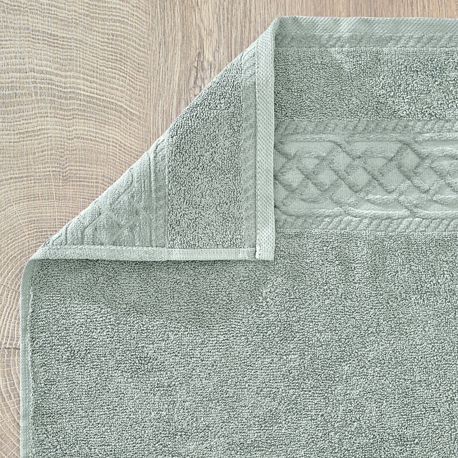 Полотенце махровое Costanza, зеленое - фото № 5