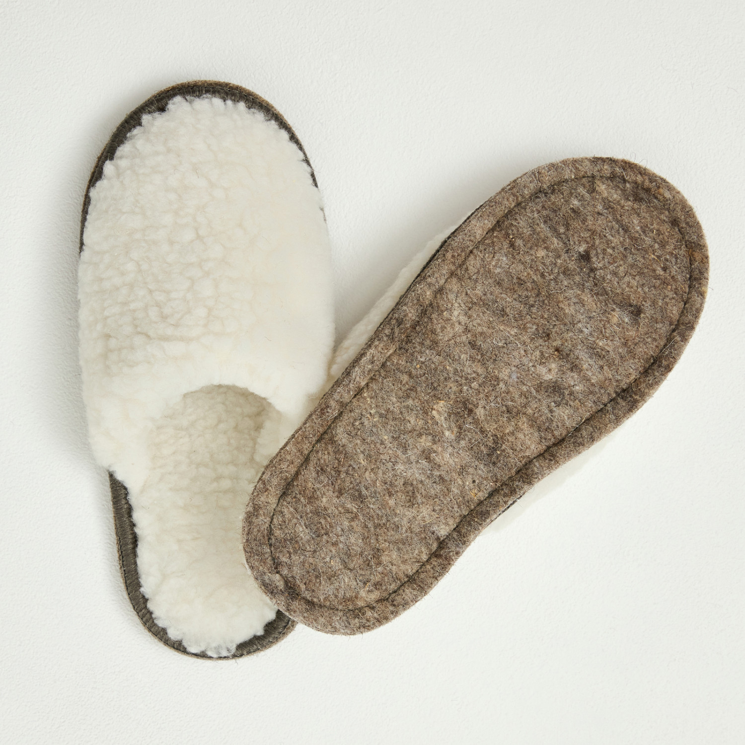 Тапочки шерстяные белые - фото № 3
