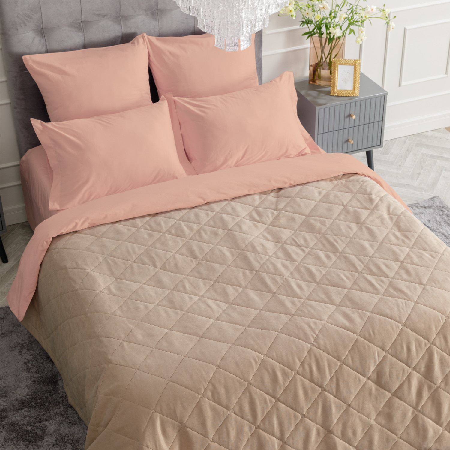 Покрывало Losanga, бежевое - фото № 5