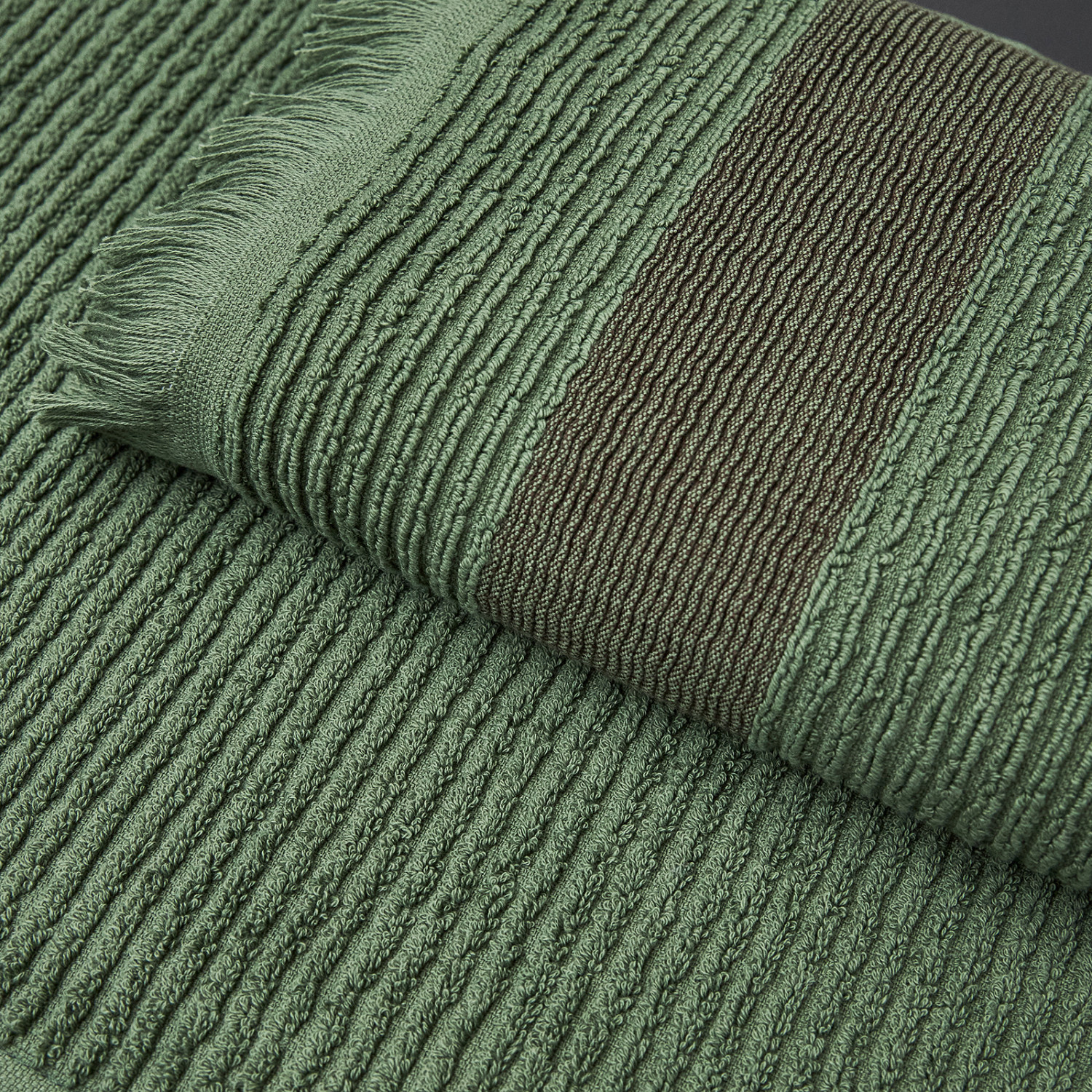 Полотенце махровое Монталто/Montalto, зеленое - фото № 3