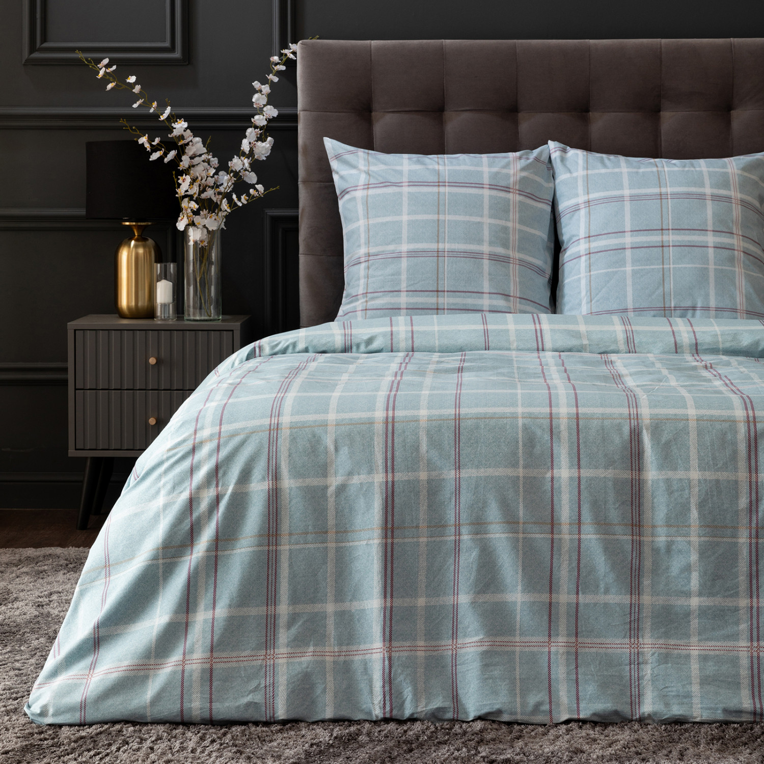 Постельное белье Rigoroso, голубое - фото № 10