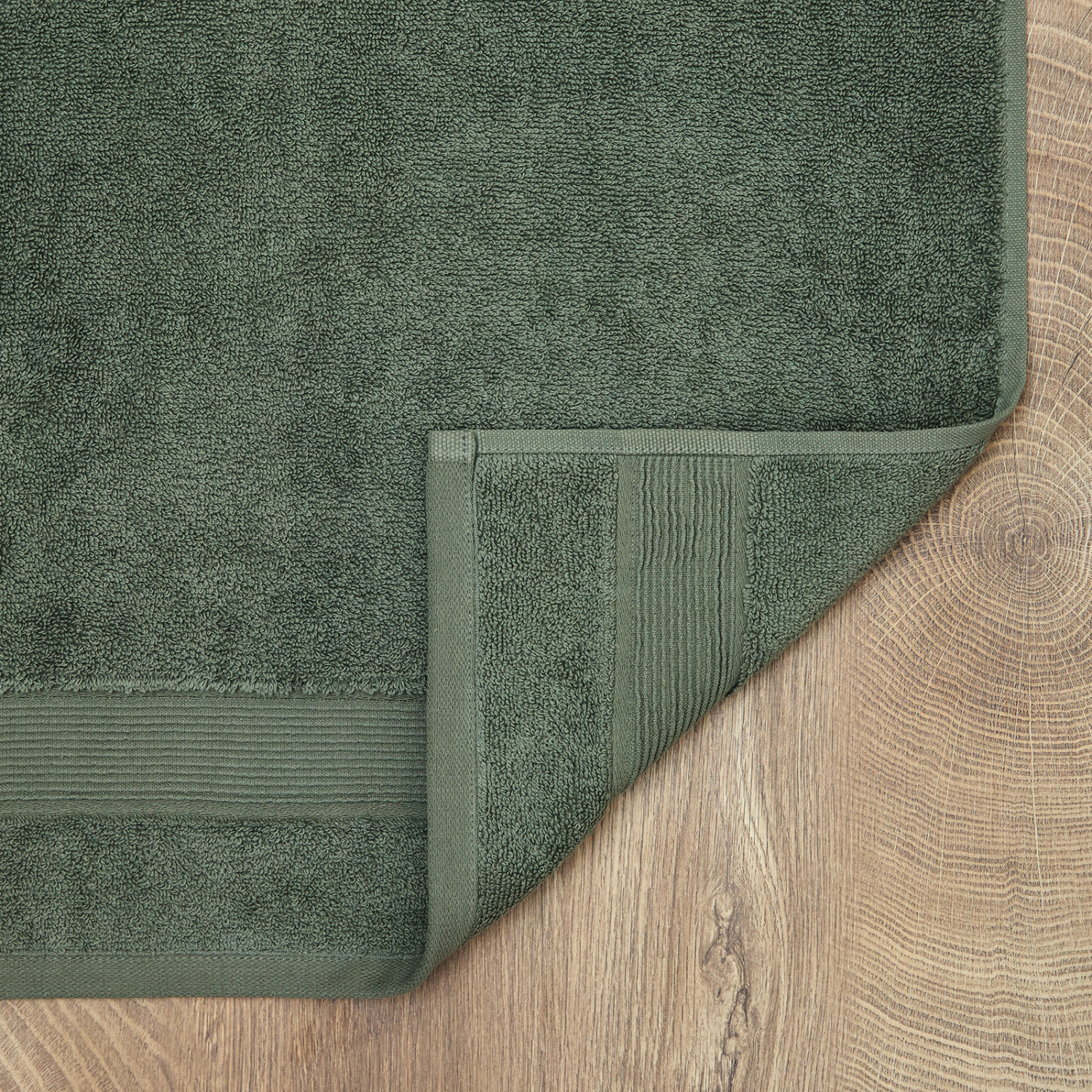 Полотенце махровое Nell, зеленое - фото № 3