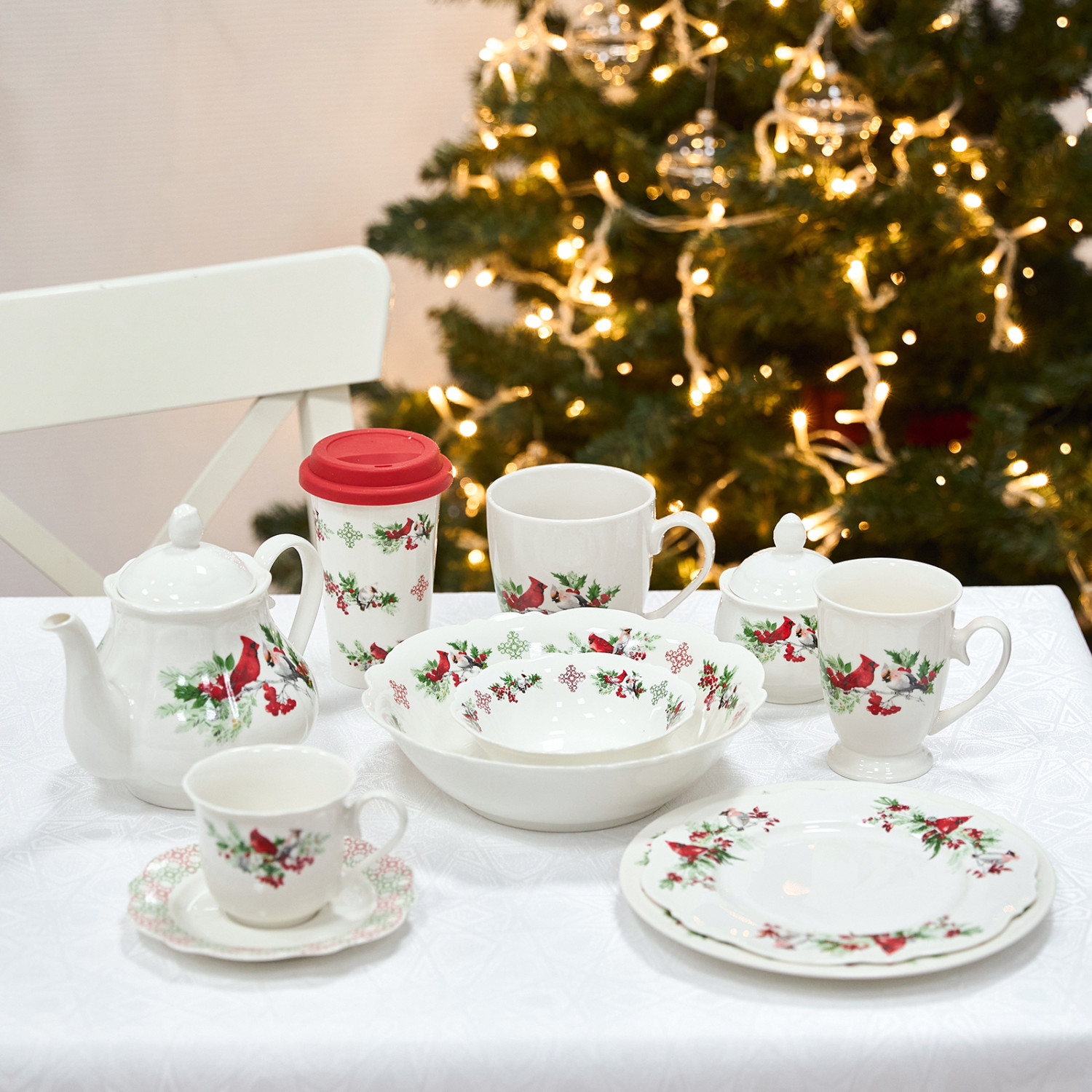 Чайная пара Christmas birds - фото № 2