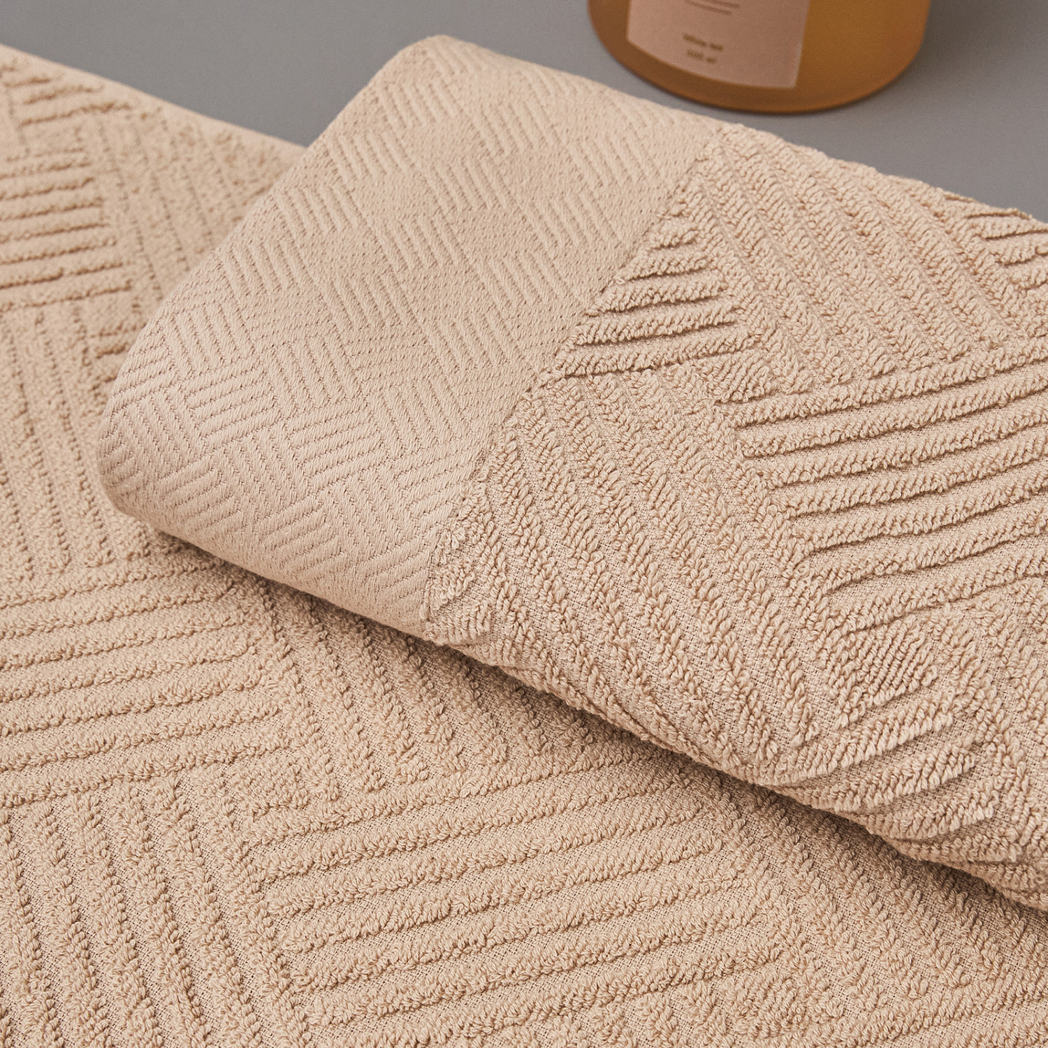 Полотенце махровое Zigzag, песок - фото № 2