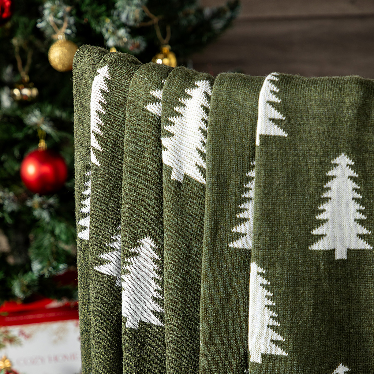 Плед Abete rosso, зеленый - фото № 2