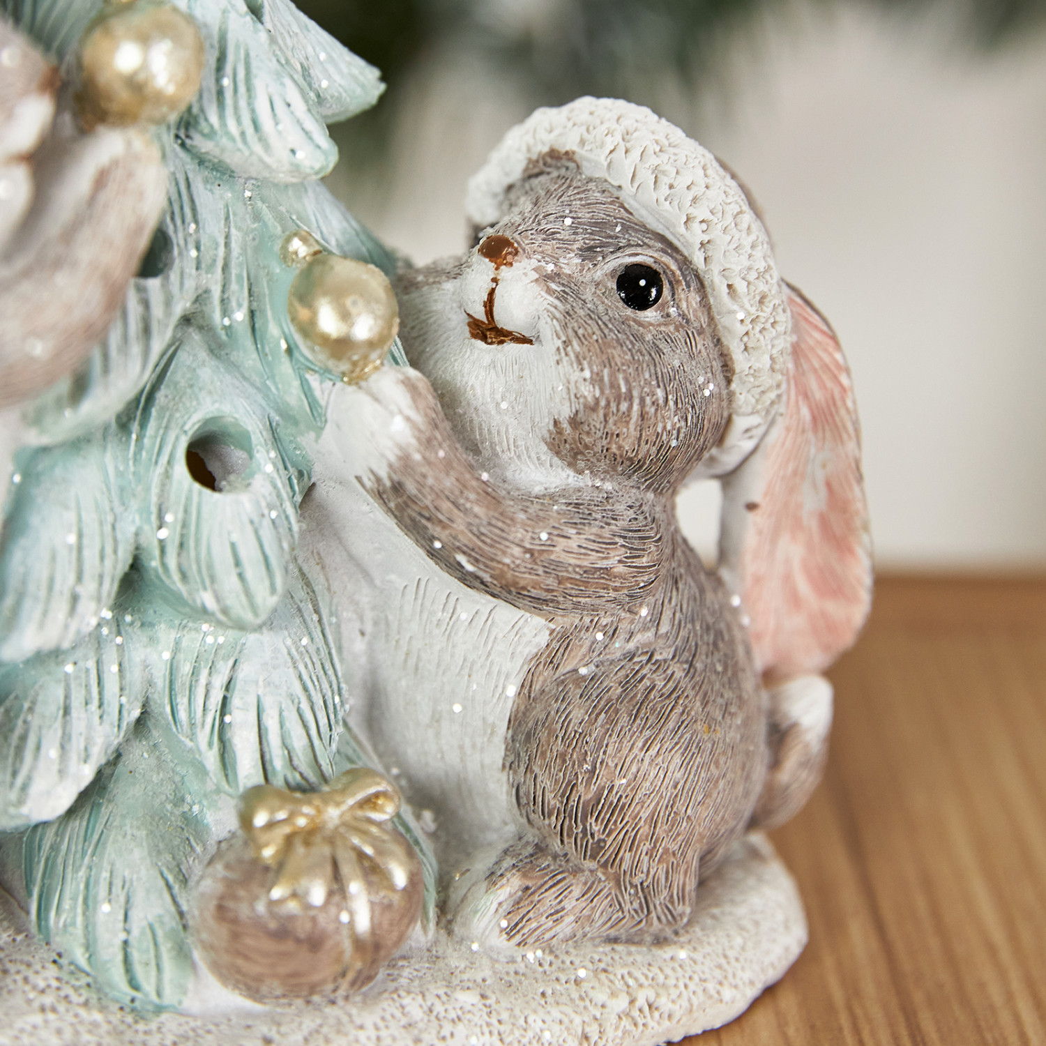 Статуэтка с подсветкой Кролики и Елка Lepri - фото № 3