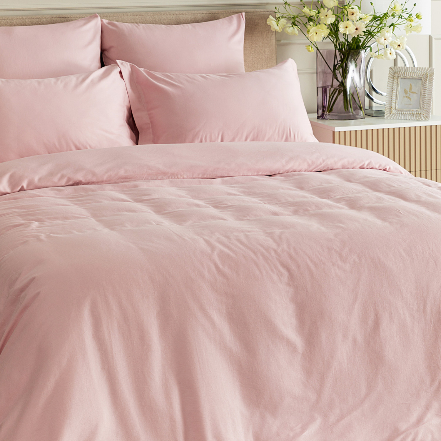 Постельное белье Нежно-розовый/Soft pink, сатин - фото № 4