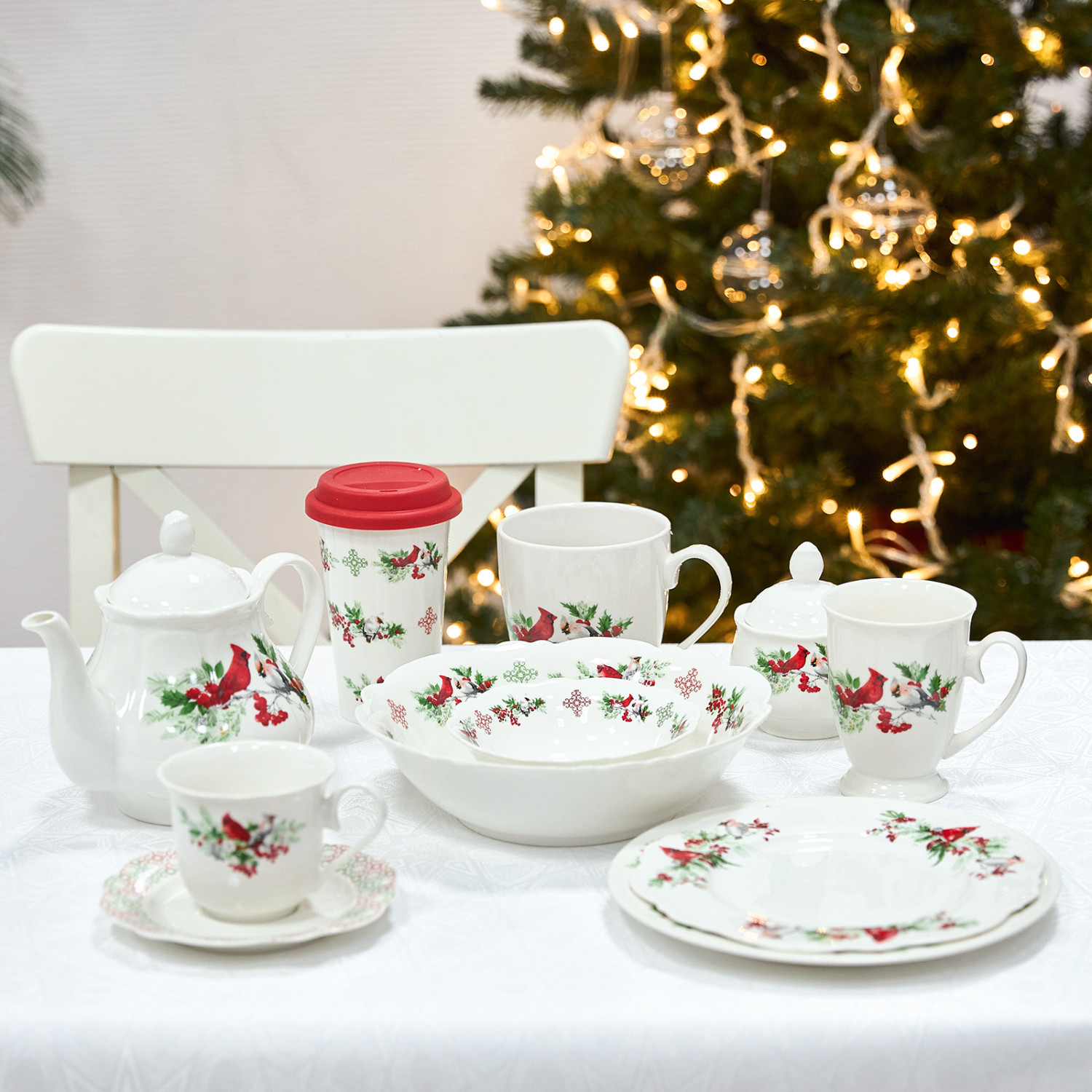 Тарелка Christmas birds I - фото № 2