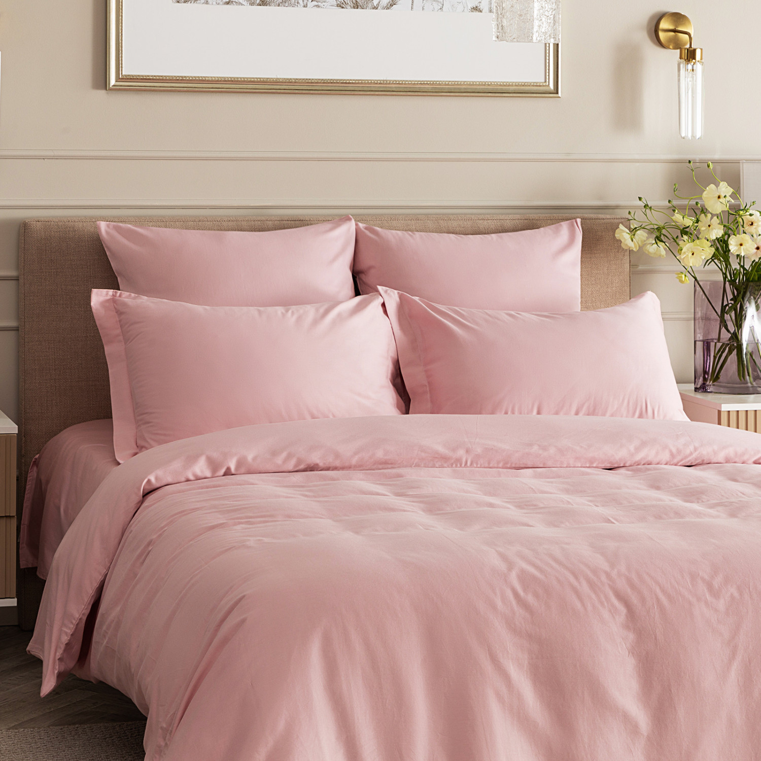 Постельное белье Soft pink, сатин - фото № 7