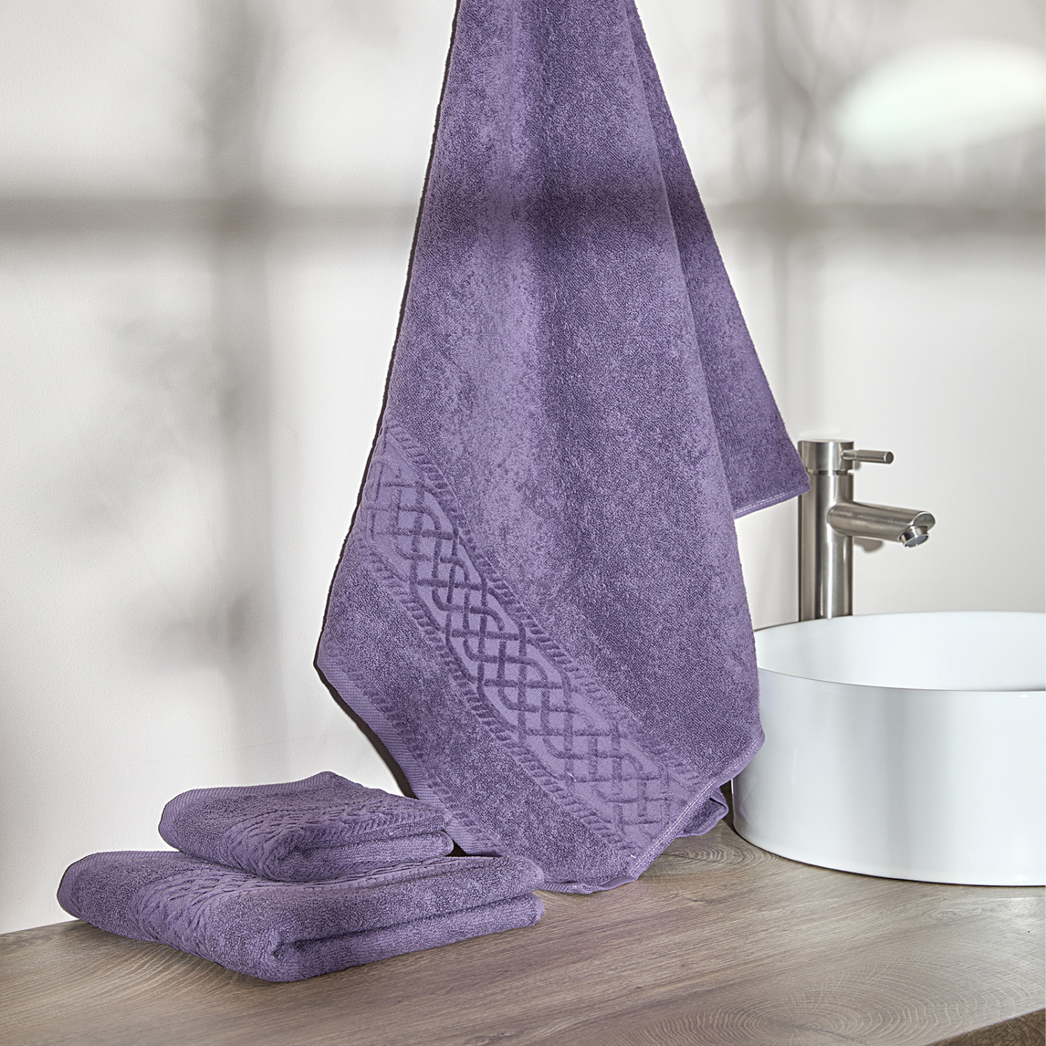 Полотенце махровое Costanza, фиолет - фото № 2