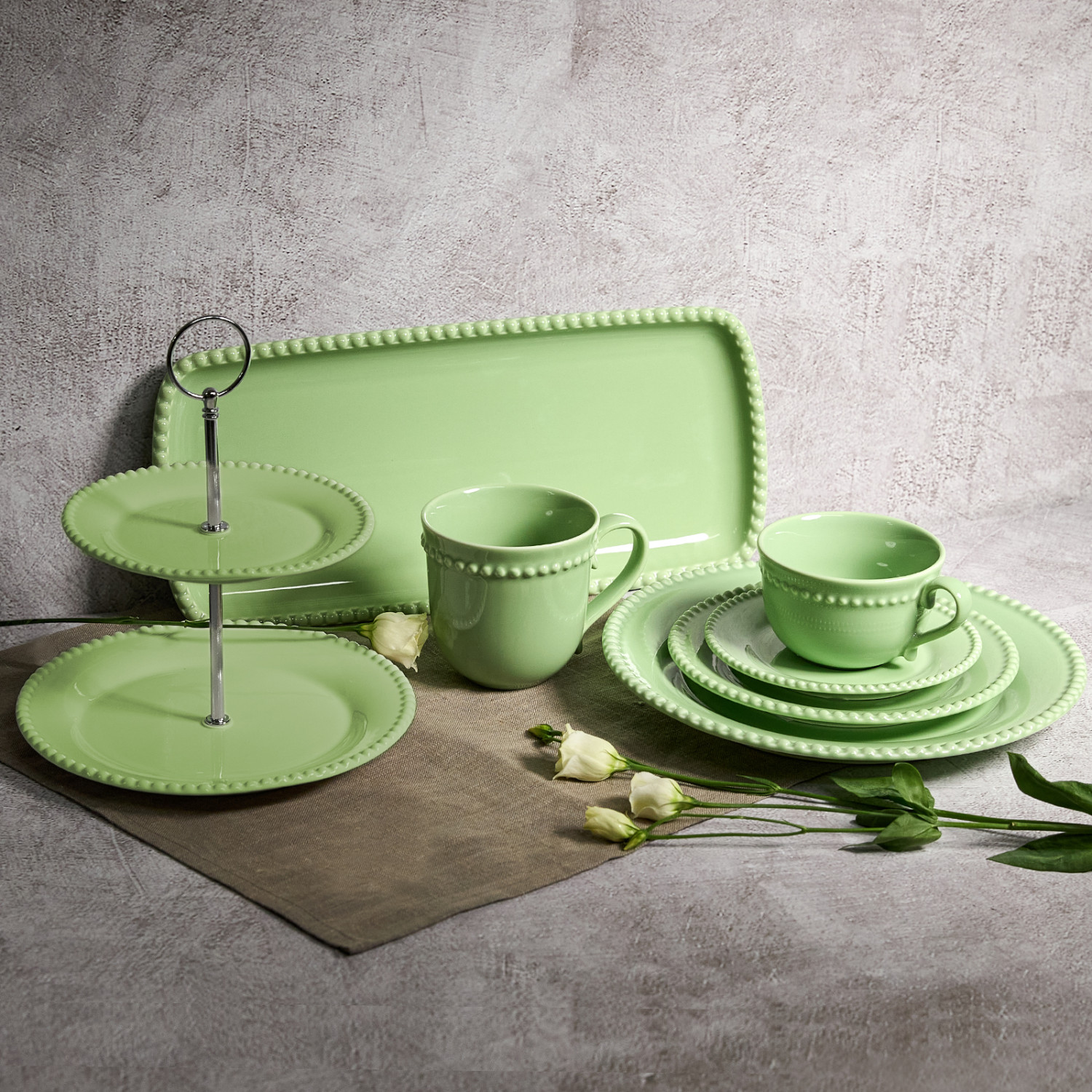 Чашка Grace, зеленая - фото № 3