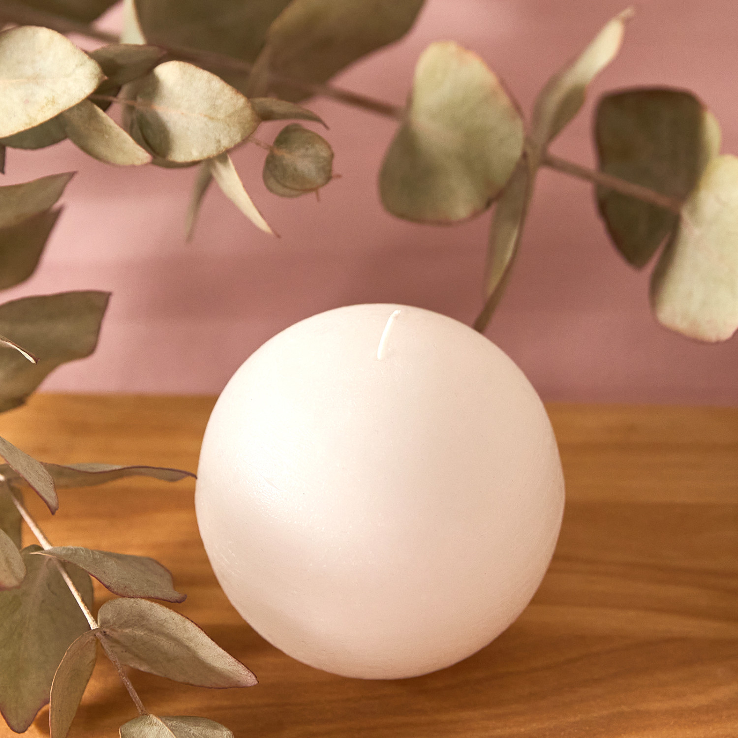 Свеча Fiamma круглая, белая - фото № 2