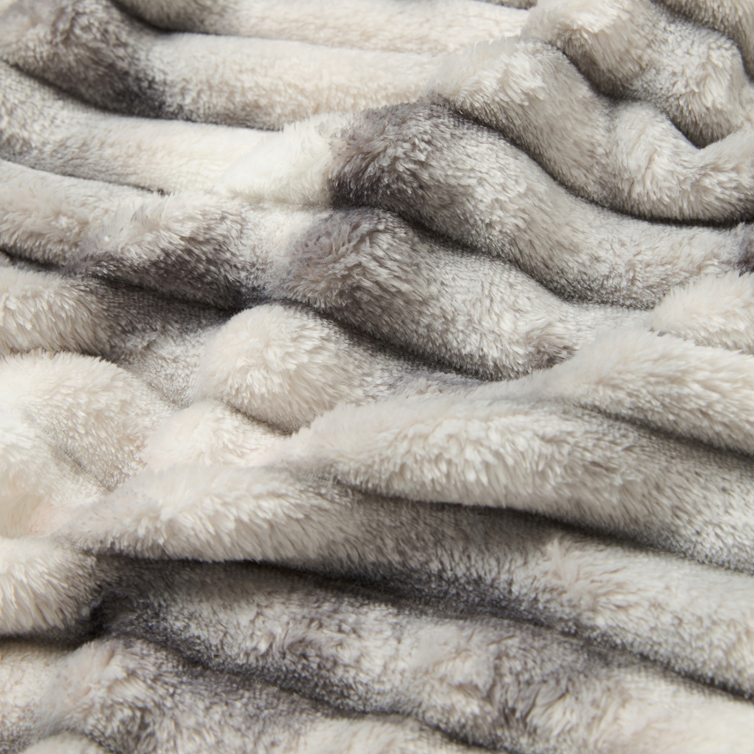 Плед Soft strip, серо-белый - фото № 5